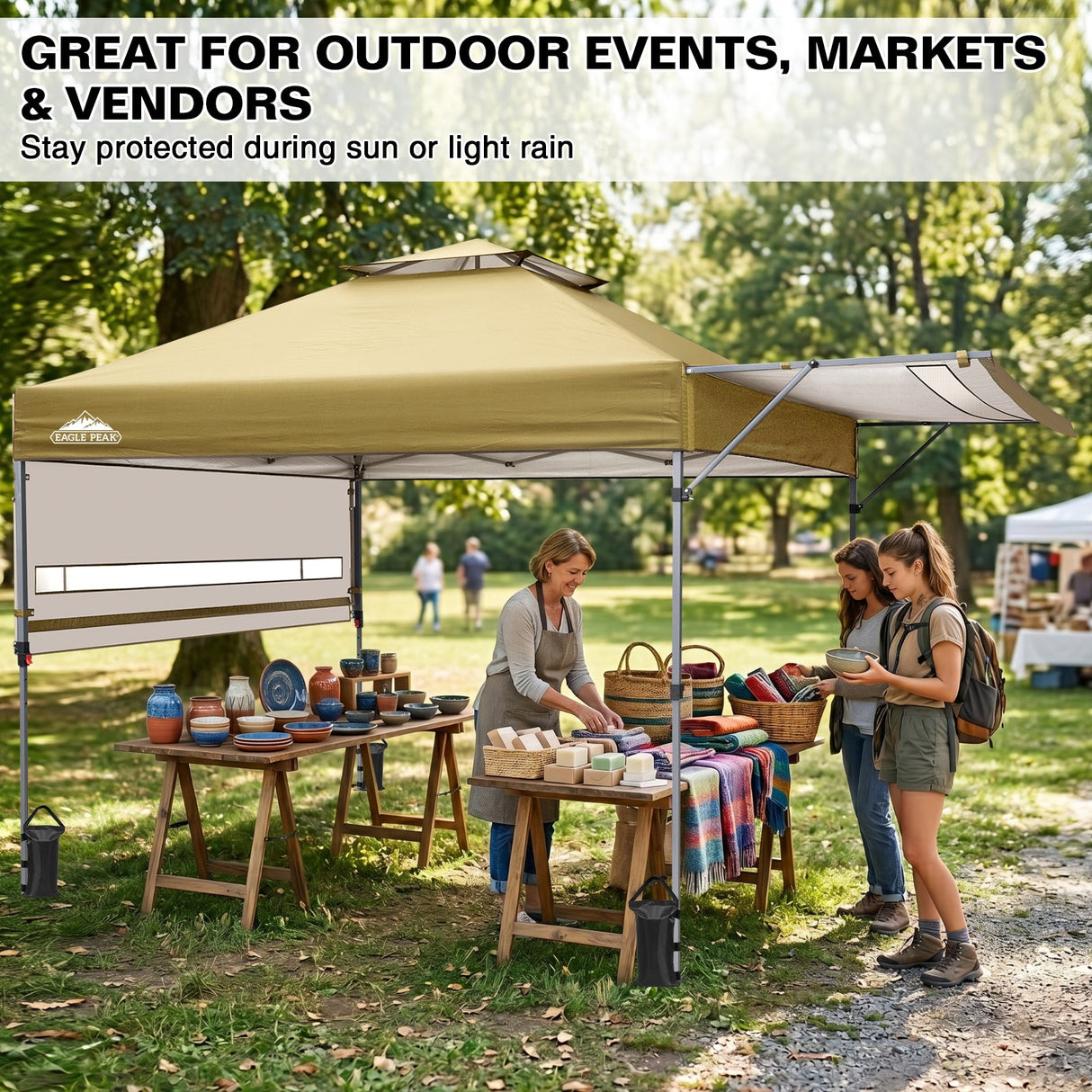 17x10 Pop up Gazebo Canopy Tent Outdoor Instant Canopy Shelter - Eagle Peak