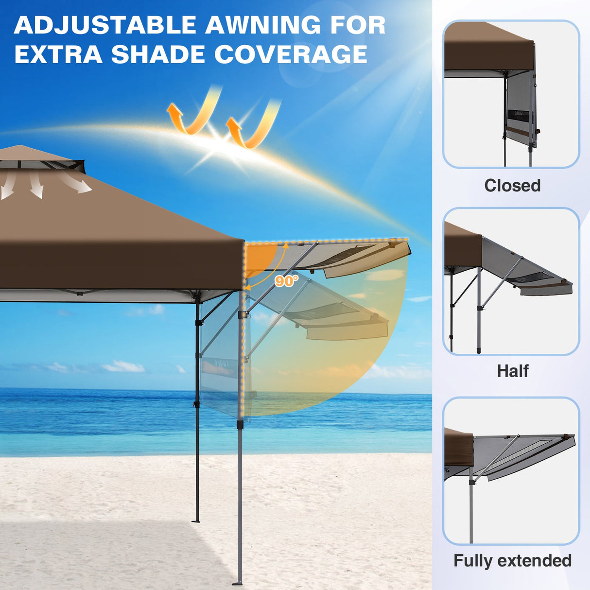 17x10 Pop up Gazebo Canopy Tent Outdoor Instant Canopy Shelter - Eagle Peak®
