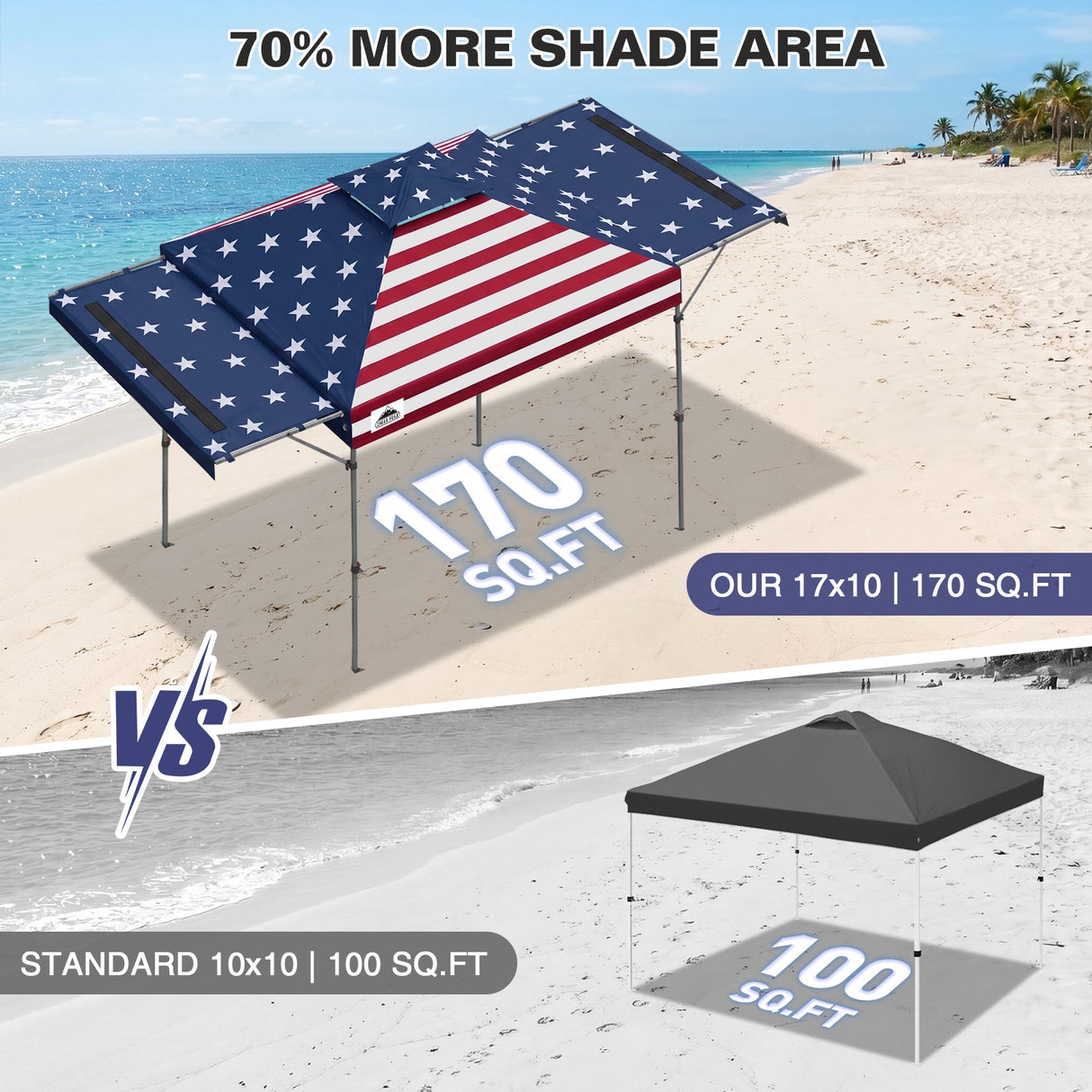 17x10 Pop up Gazebo Canopy Tent Outdoor Instant Canopy Shelter - Eagle Peak®