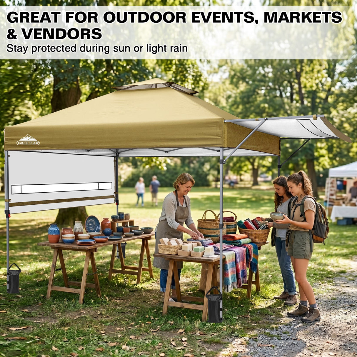 17x10 Pop up Gazebo Canopy Tent Outdoor Instant Canopy Shelter - Eagle Peak®