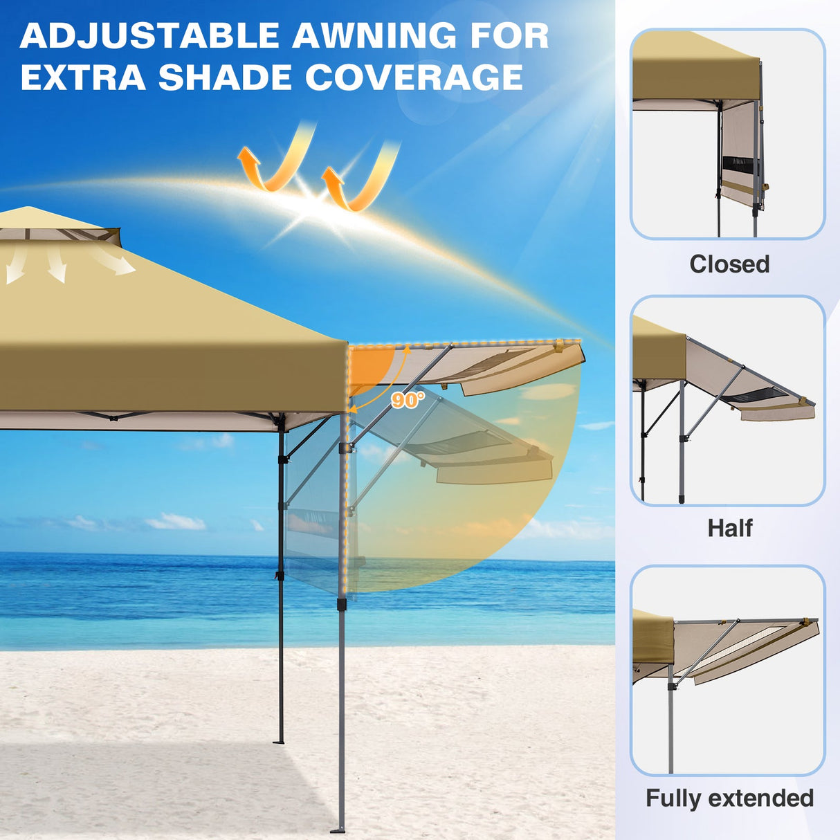 17x10 Pop up Gazebo Canopy Tent Outdoor Instant Canopy Shelter - Eagle Peak