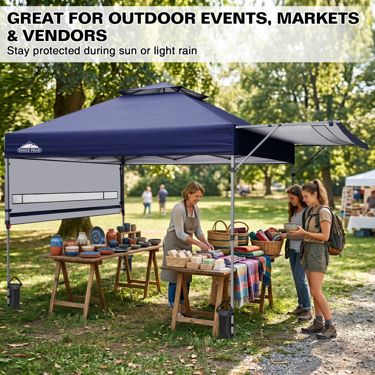 17x10 Pop up Gazebo Canopy Tent Outdoor Instant Canopy Shelter - Eagle Peak®