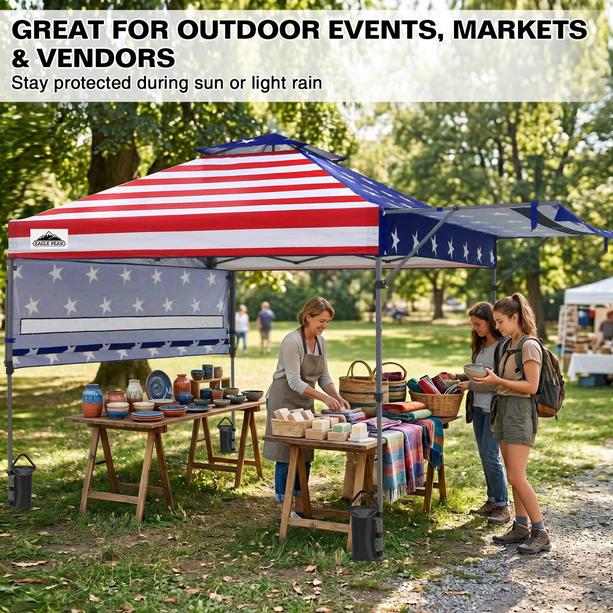 17x10 Pop up Gazebo Canopy Tent Outdoor Instant Canopy Shelter - Eagle Peak