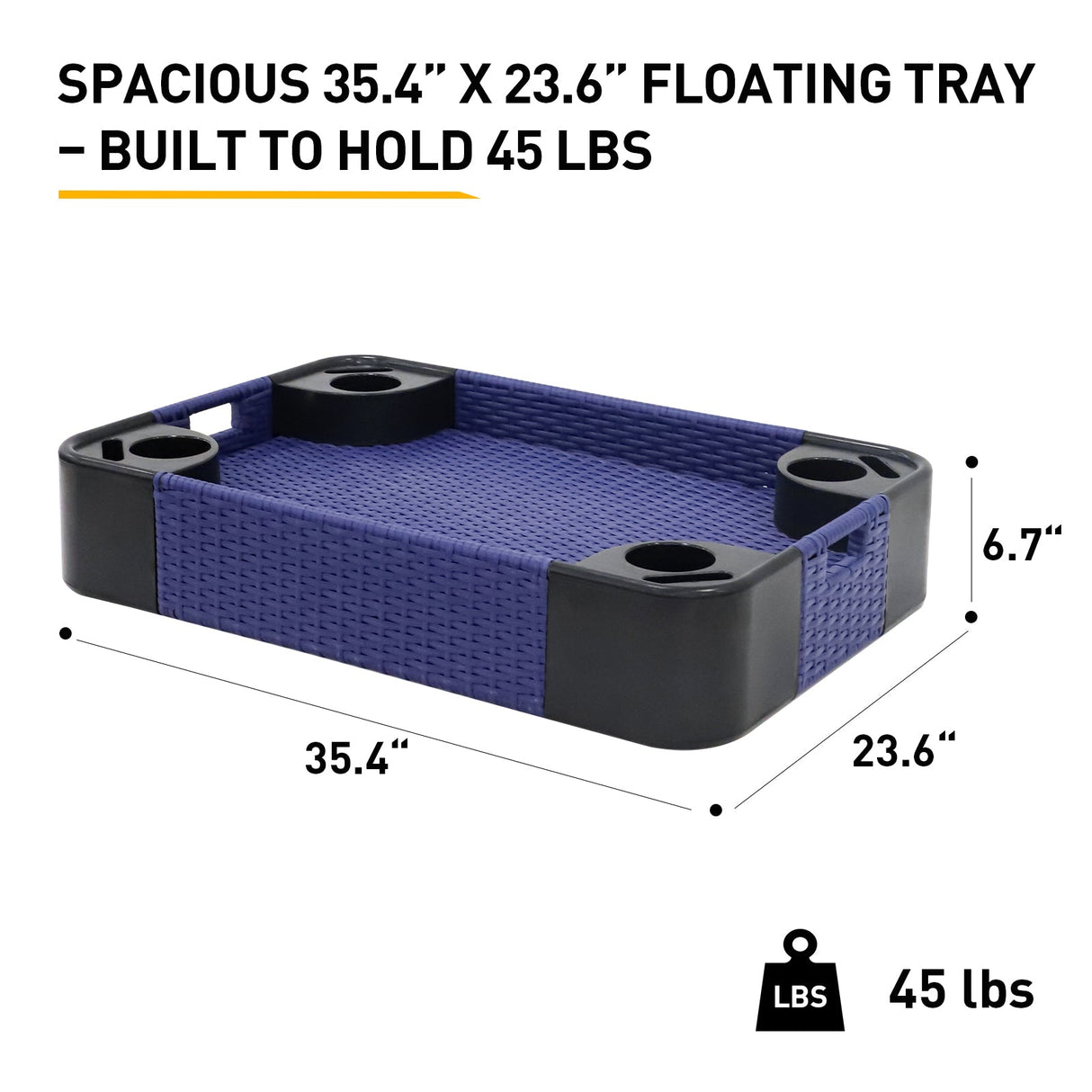 24”x24” Square/35”x24” Rectangular Floating Tray for Pool and Hot Tub - Eagle Peak Custom Canopy Tent