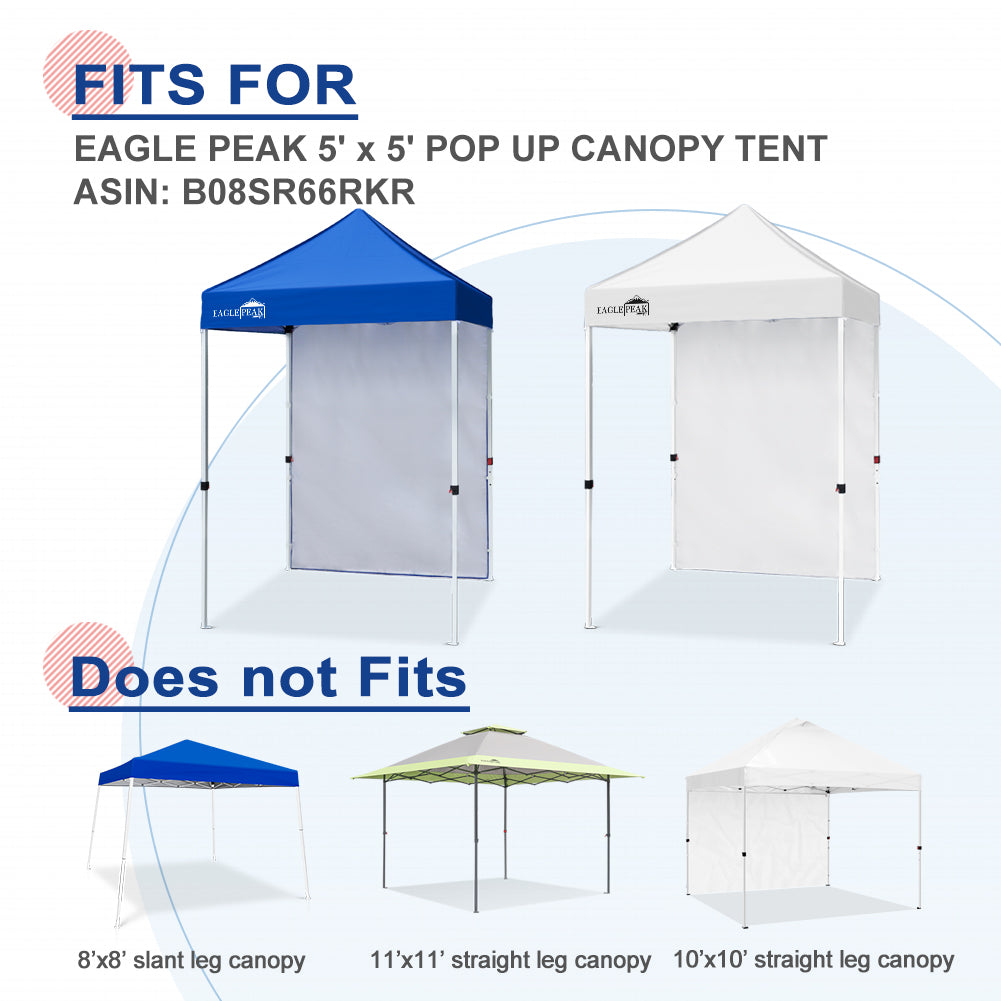 Canopy Sidewall for 5x5 Pop Up Canopy Frame, Single Side Wall Panel Only