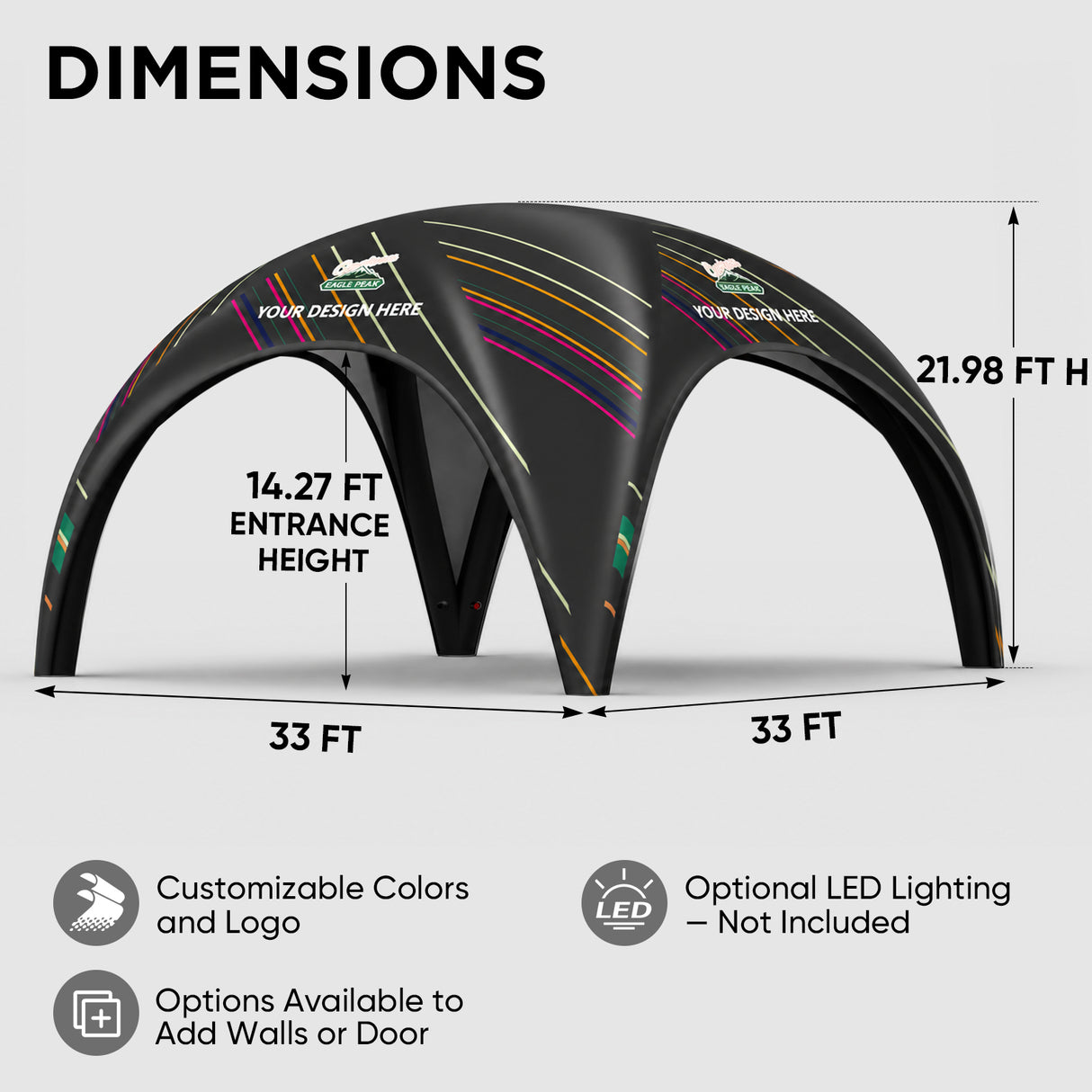 Custom Inflatable Event Tent with Logo, Igloo Tent