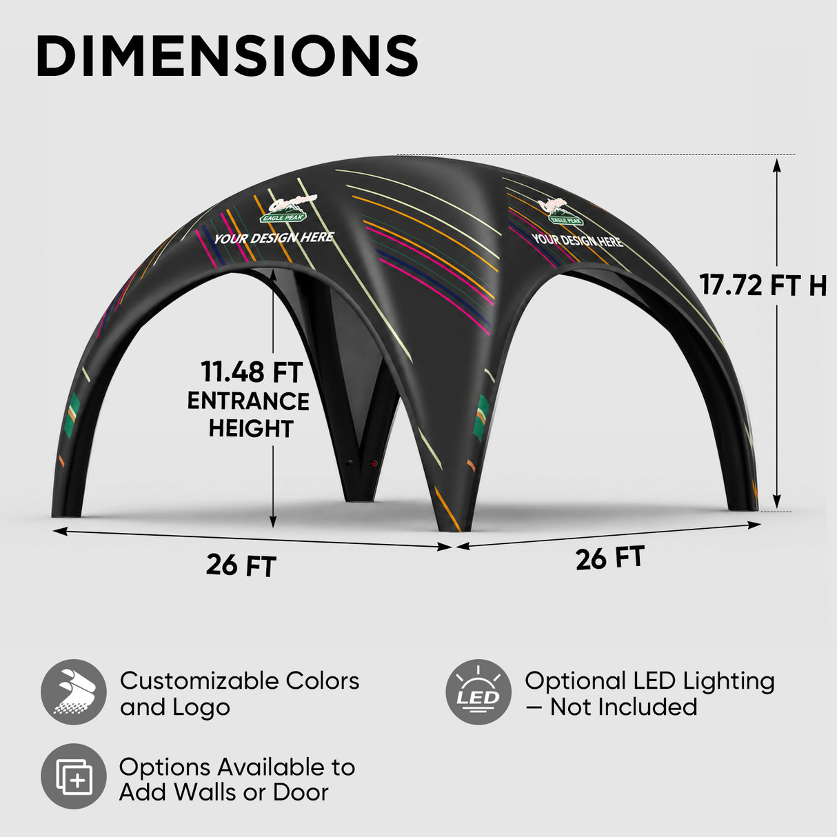 Custom Inflatable Event Tent with Logo, Igloo Tent