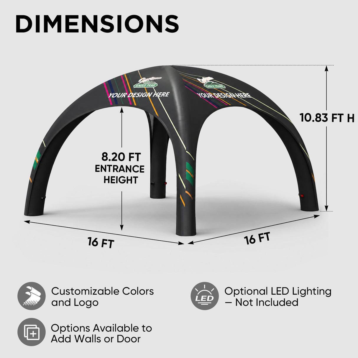 Custom Inflatable Event Tent with Logo, Spider Tent
