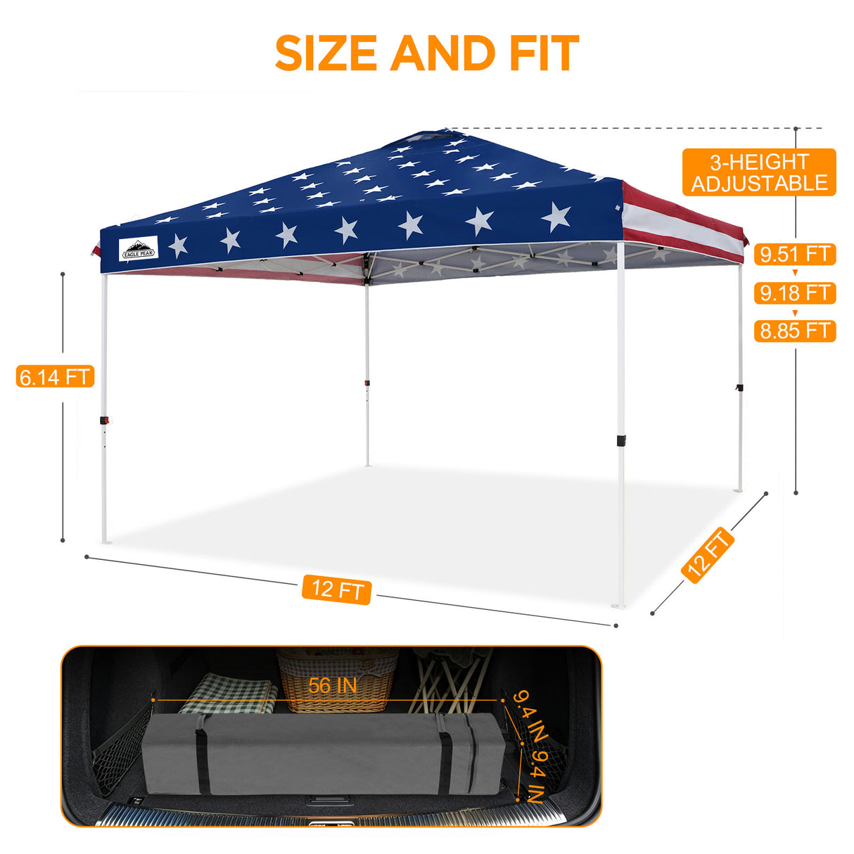 12x12 ft Pop Up Canopy Tent
