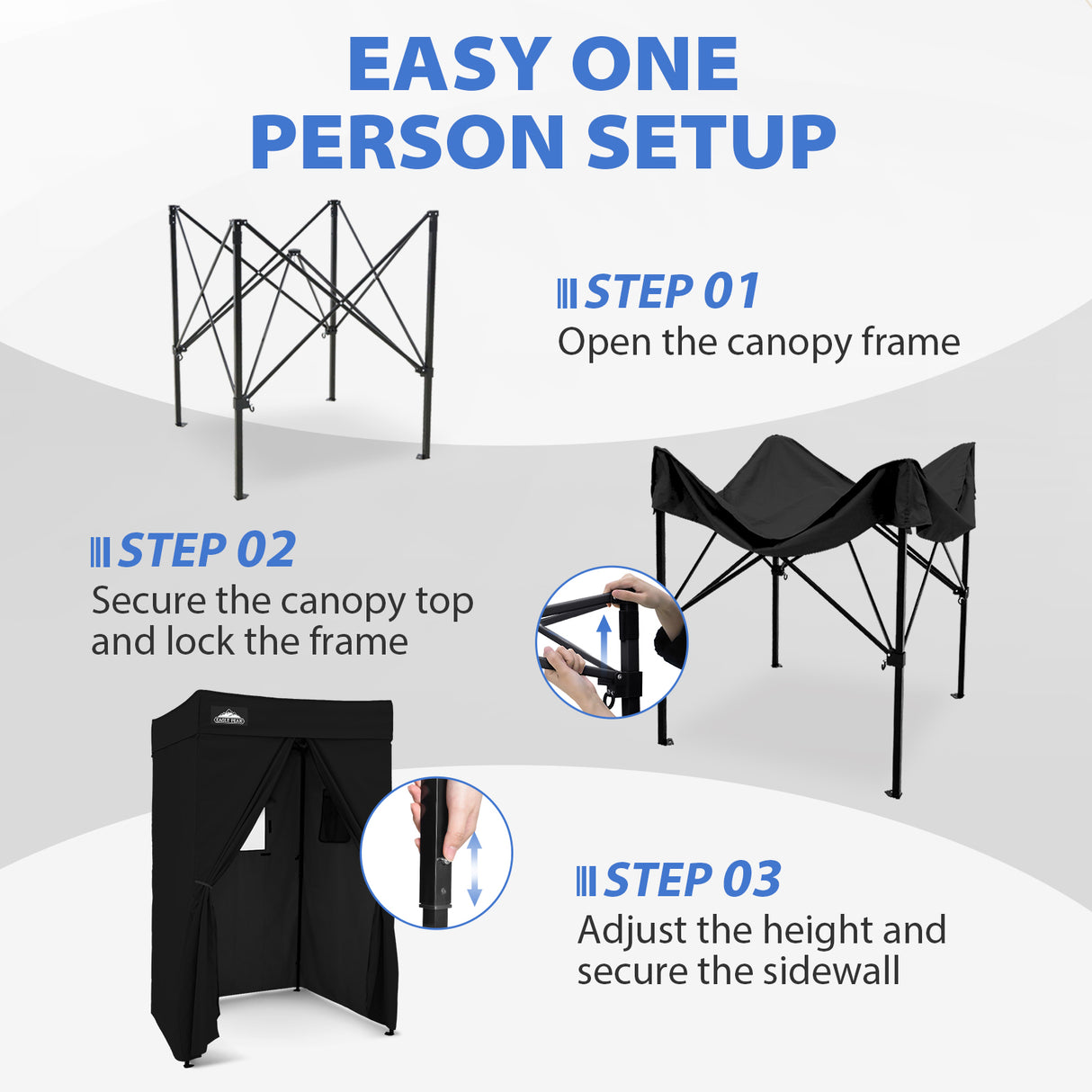 4x4 Pop Up Changing Tent, Flat Top Changing Room