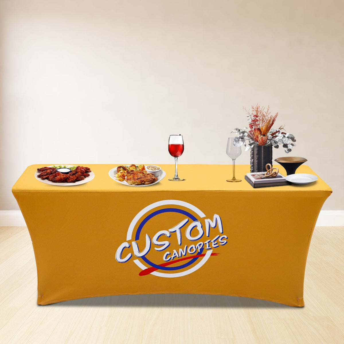 4/6/8ft Fitted Table Cloth Cover with Your Business Logo and Design - Eagle Peak®