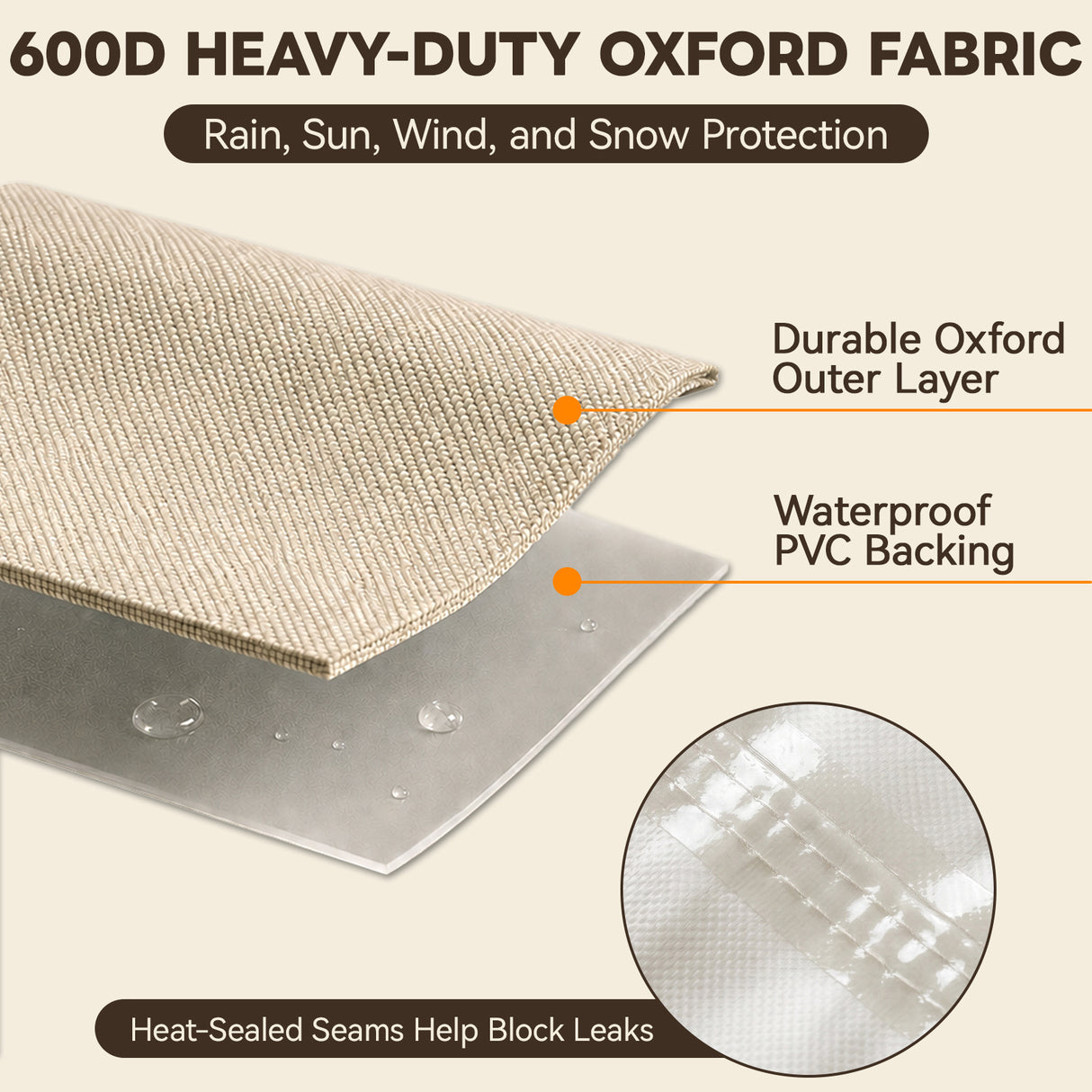 Patio Furniture Cover, Single Chair 31.5''W×32''D×28.5''H