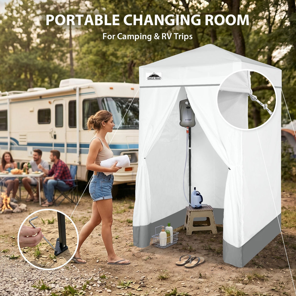 4x4 Pop Up Changing Tent, Portable Changing Room - Eagle Peak®