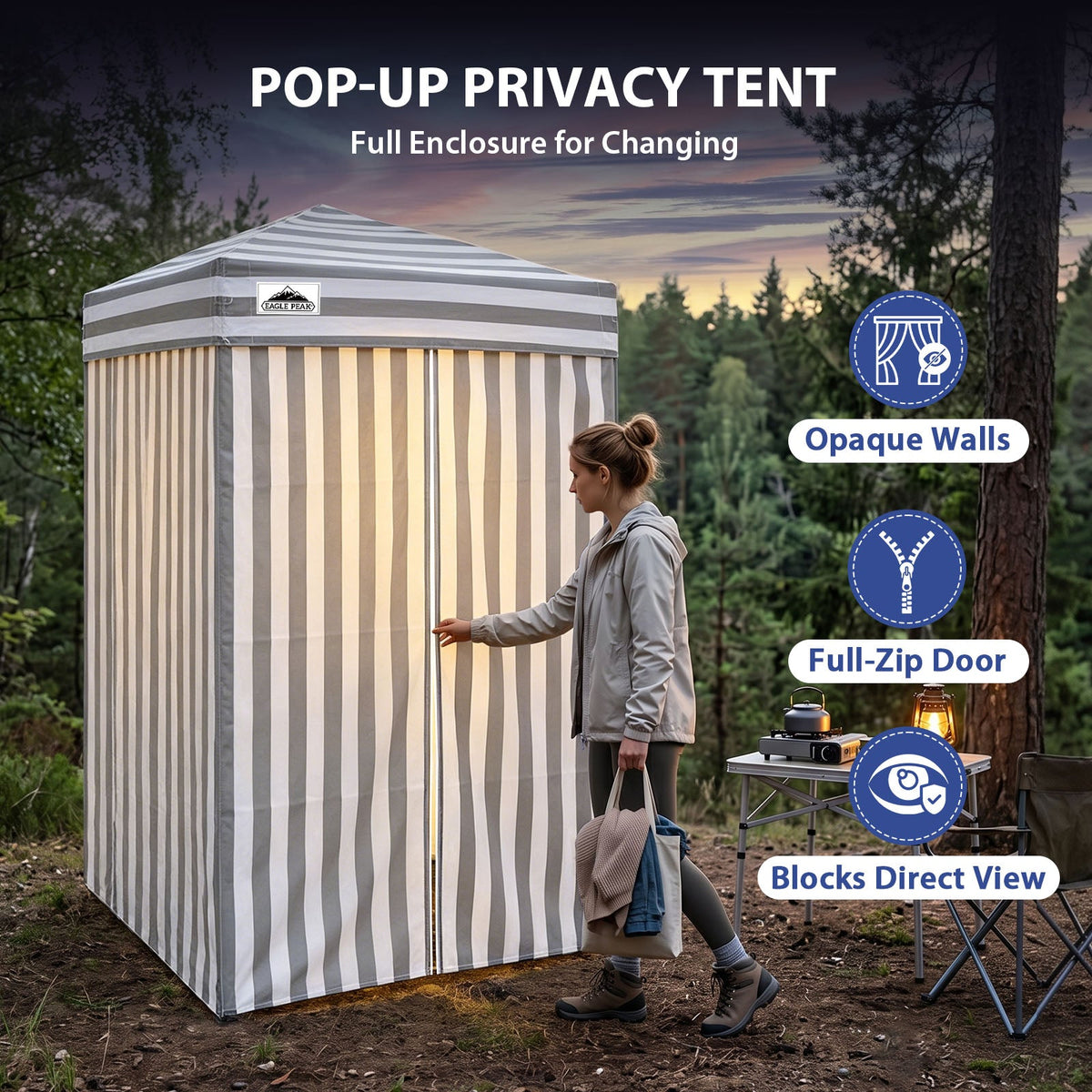 4x4 Pop Up Changing Tent, Portable Changing Room - Eagle Peak®