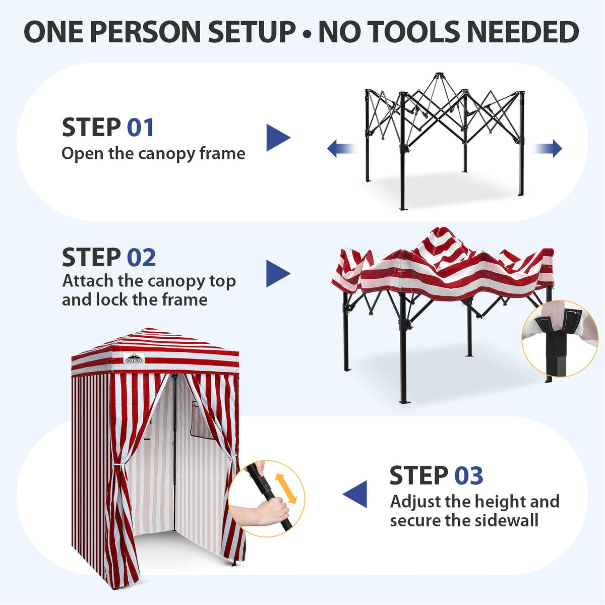 4x4 Pop Up Changing Tent, Portable Changing Room - Eagle Peak®