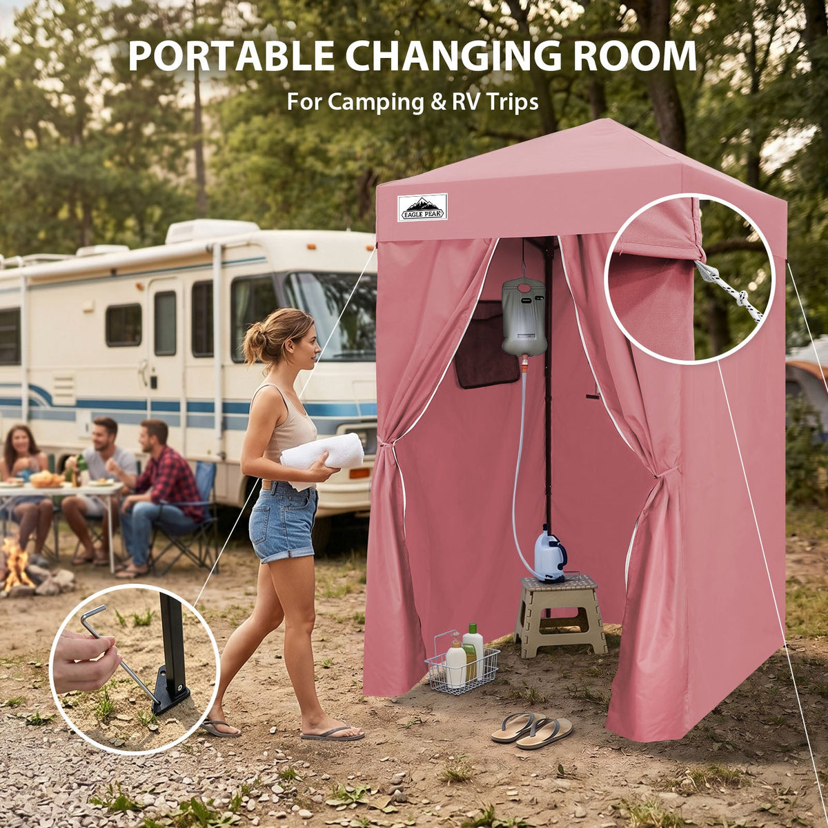 4x4 Pop Up Changing Tent, Portable Changing Room - Eagle Peak®