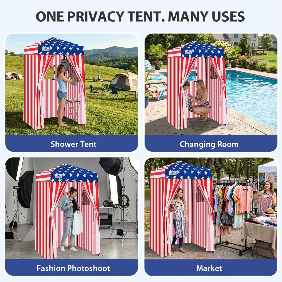4x4 Pop Up Changing Tent, Portable Changing Room - Eagle Peak®