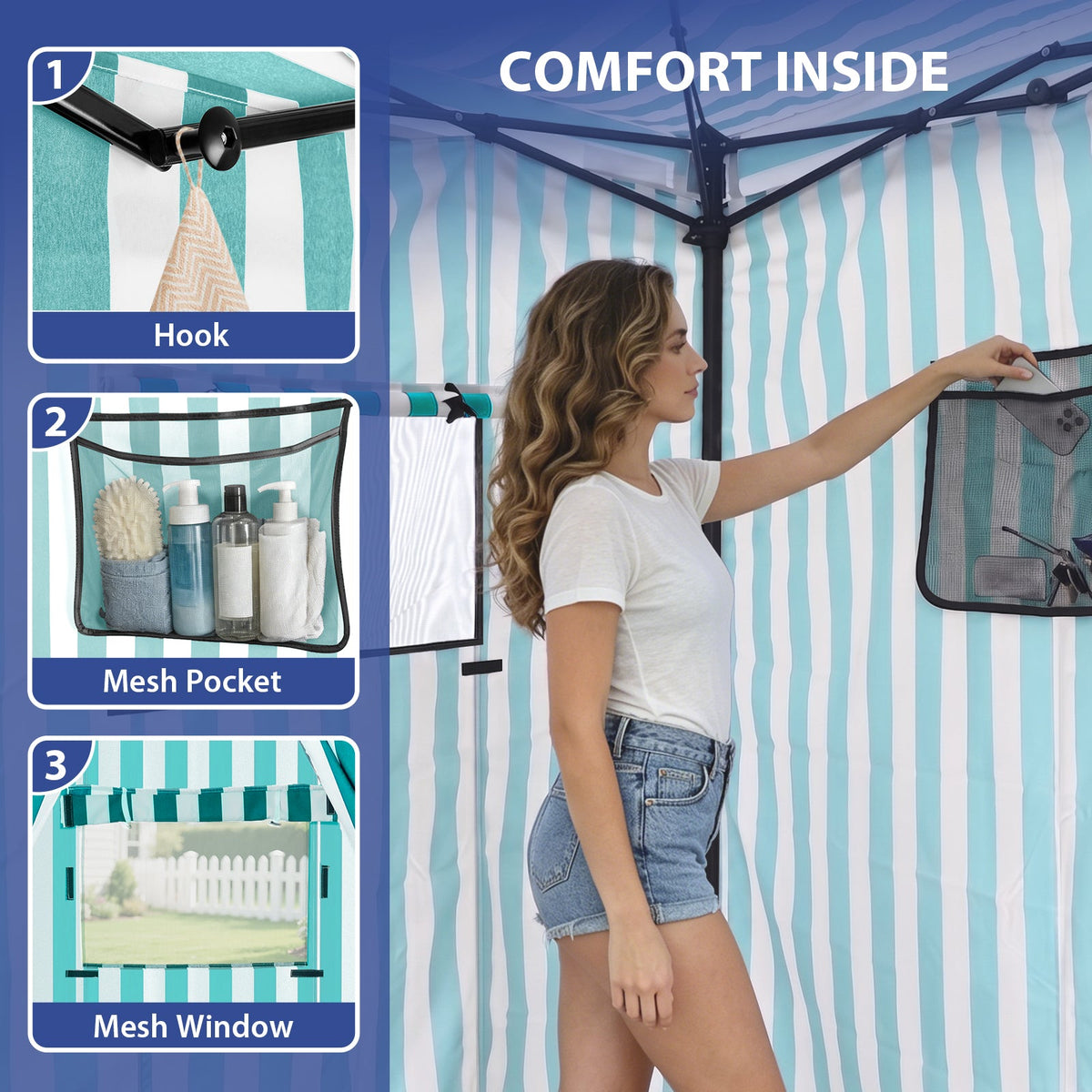 4x4 Pop Up Changing Tent, Portable Changing Room - Eagle Peak®