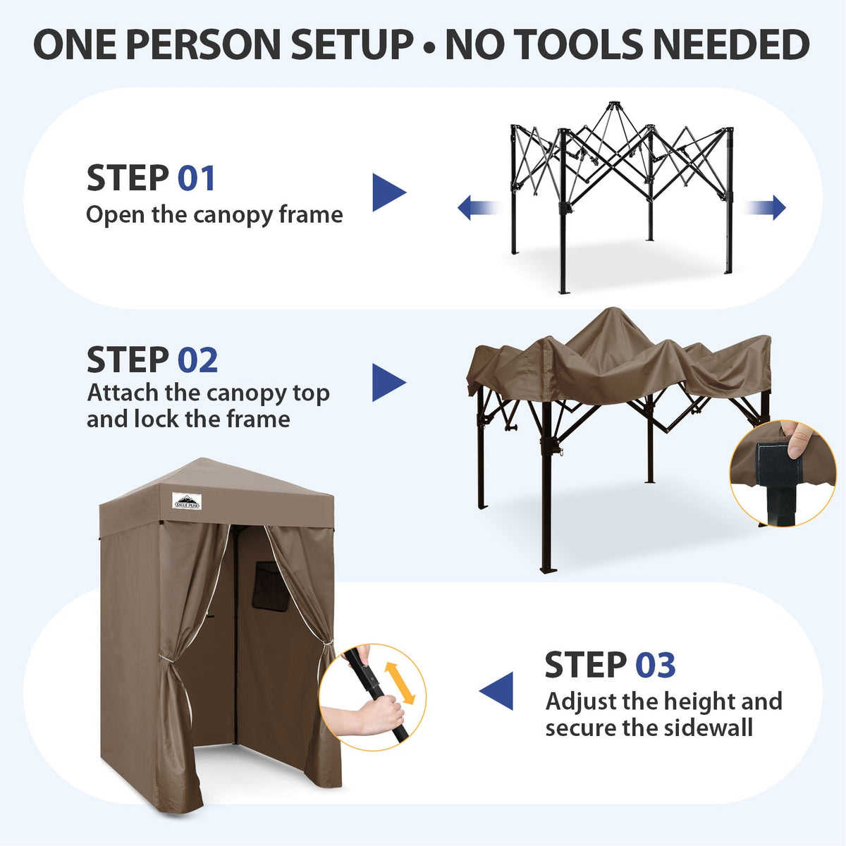 4x4 Pop Up Changing Tent, Portable Changing Room - Eagle Peak®