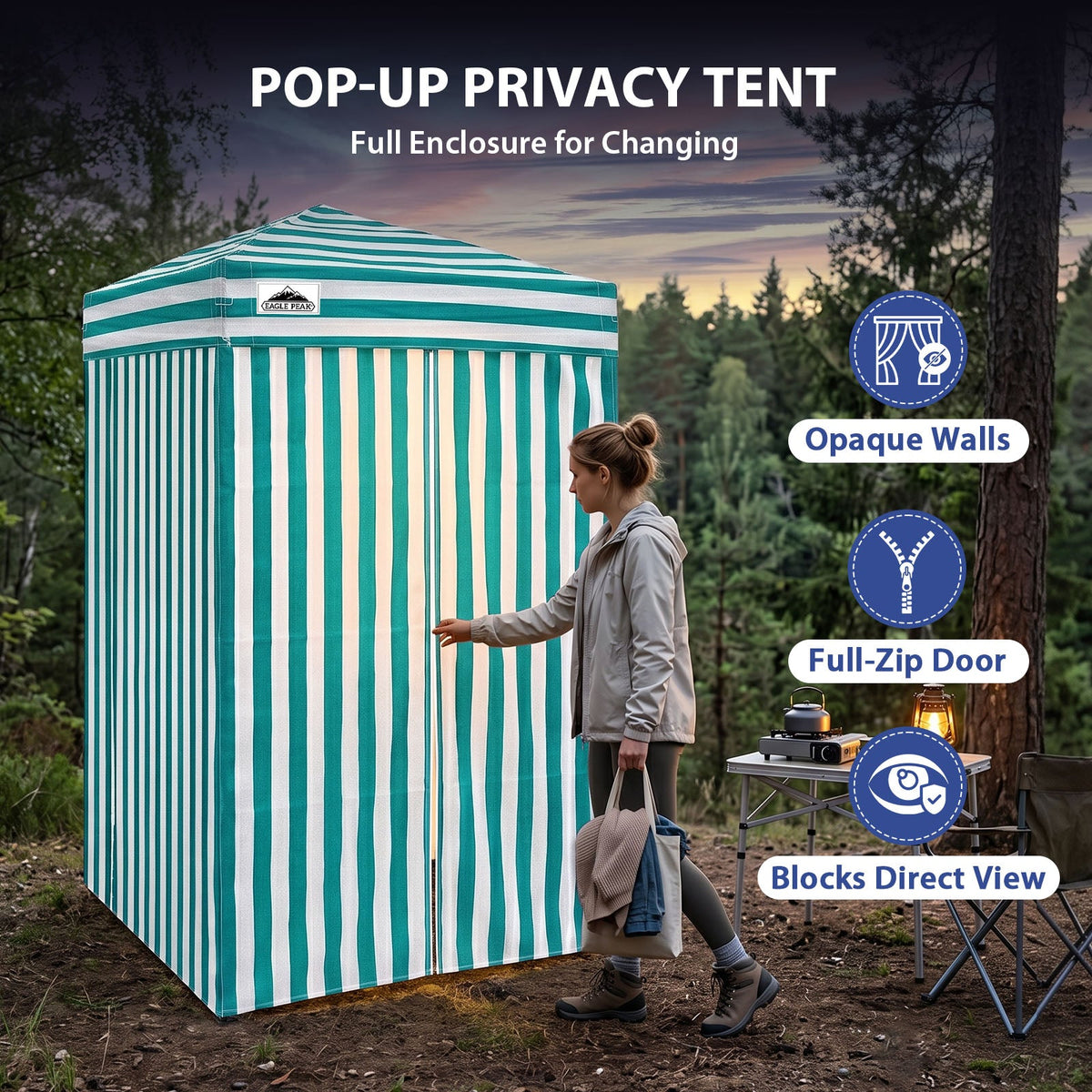 4x4 Pop Up Changing Tent, Portable Changing Room - Eagle Peak®
