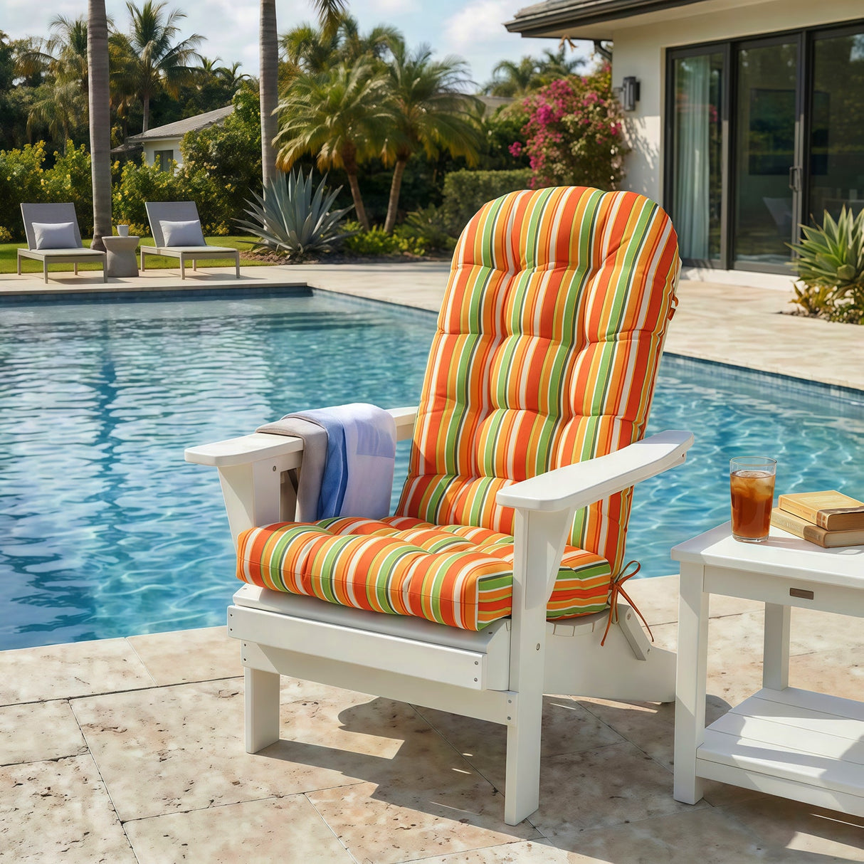 5" High Back Adirondack Chair Cushions, 49x20x5 in, Set of 1/2/4 - Eagle Peak Custom Canopy Tent