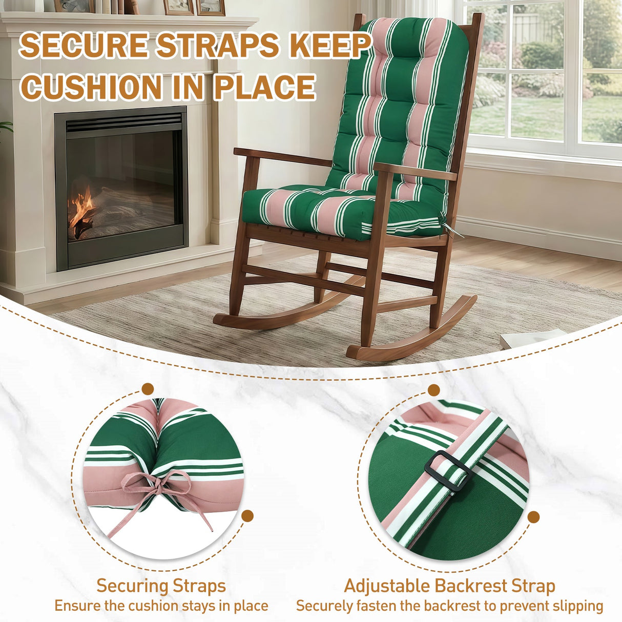 5" High Back Adirondack Chair Cushions, 49x20x5 in, Set of 1/2/4 - Eagle Peak Custom Canopy Tent