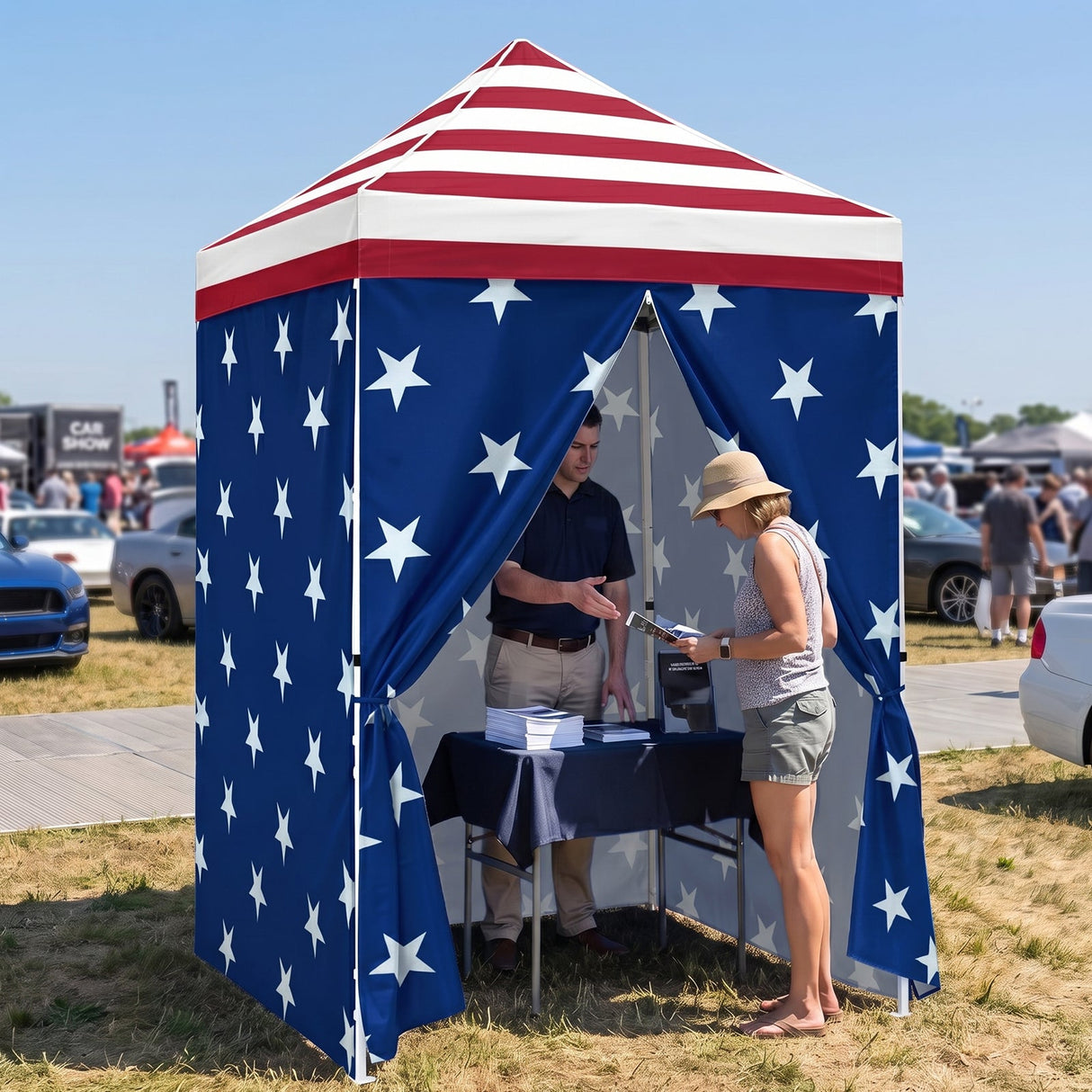 5x5 Instant Canopy with 4-Side Wall Panels - Eagle Peak®