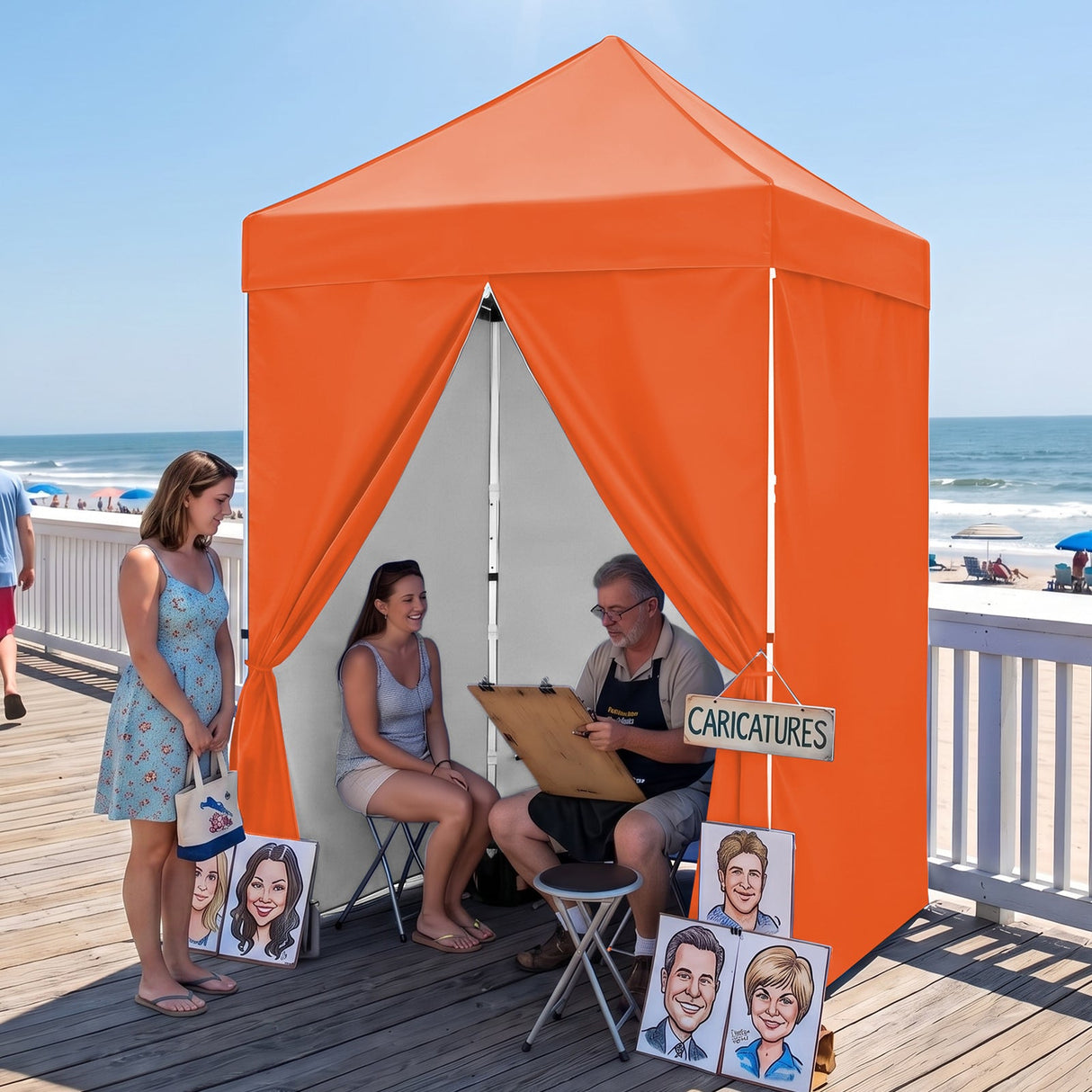 5x5 Instant Canopy with 4-Side Wall Panels - Eagle Peak®