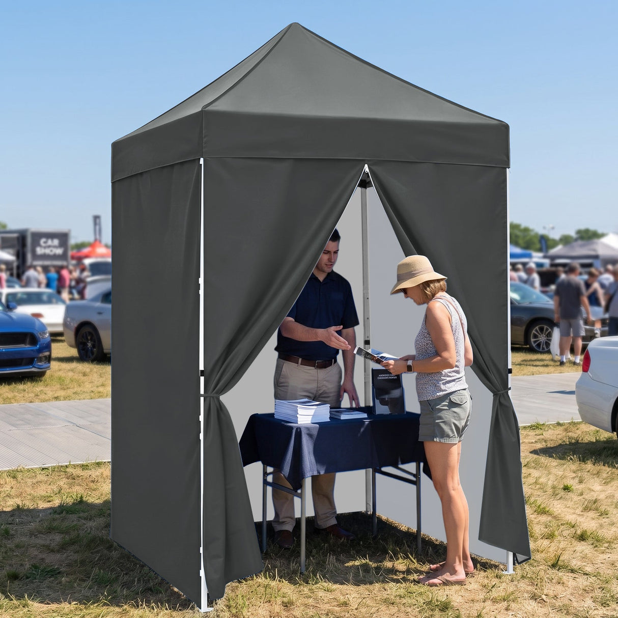 5x5 Instant Canopy with 4-Side Wall Panels - Eagle Peak®