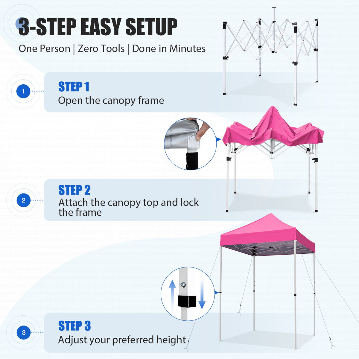 5x5 Pop Up Canopy Tent - Eagle Peak®