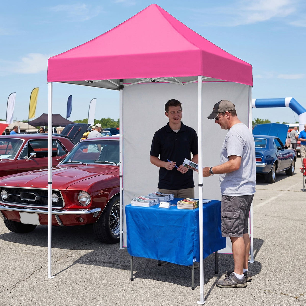 5x5 Pop Up Canopy Tent with 1 Removable Sidewall - Eagle Peak®