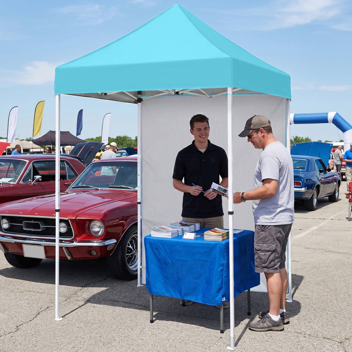 5x5 Pop Up Canopy Tent with 1 Removable Sidewall - Eagle Peak®