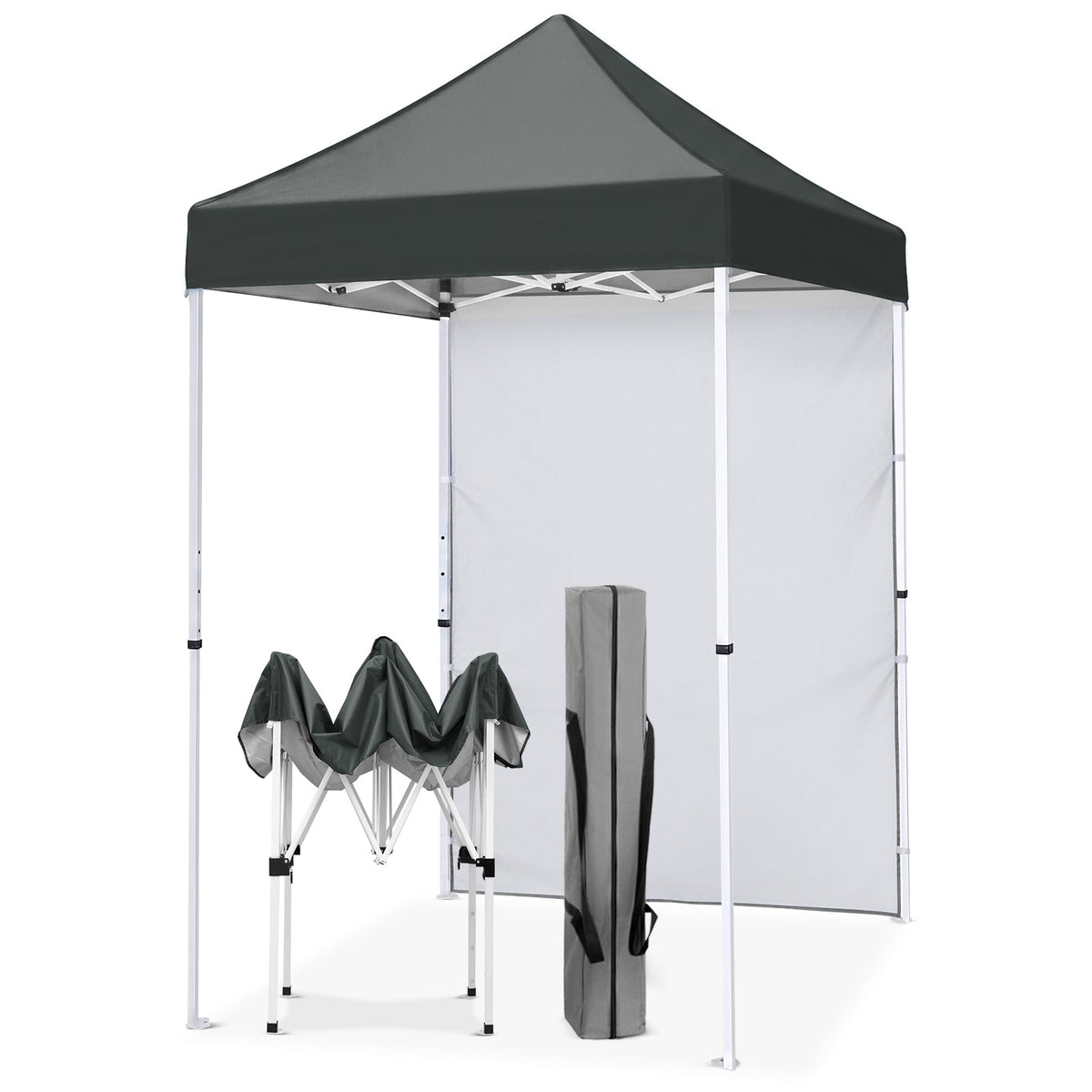 5x5 Pop Up Canopy Tent with 1 Removable Sidewall - Eagle Peak®