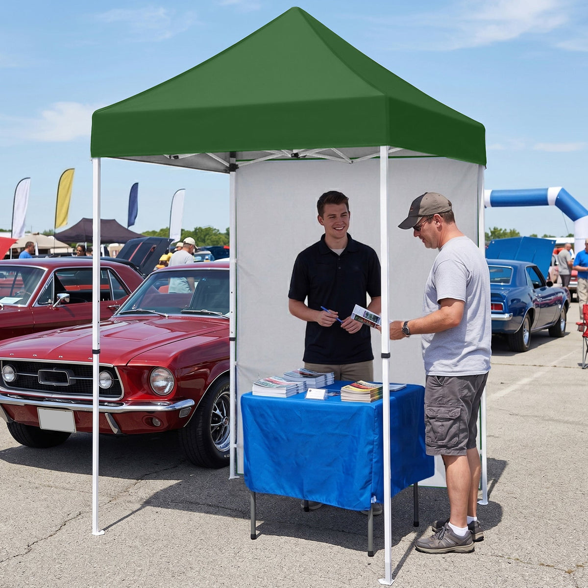 5x5 Pop Up Canopy Tent with 1 Removable Sidewall - Eagle Peak®