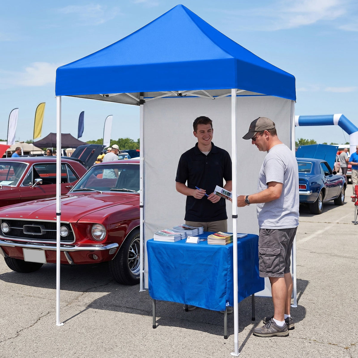 5x5 Pop Up Canopy Tent with 1 Removable Sidewall - Eagle Peak®