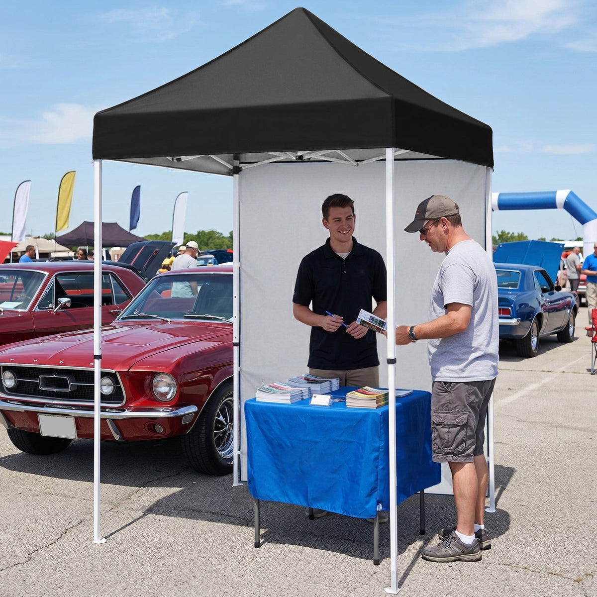 5x5 Pop Up Canopy Tent with 1 Removable Sidewall - Eagle Peak®