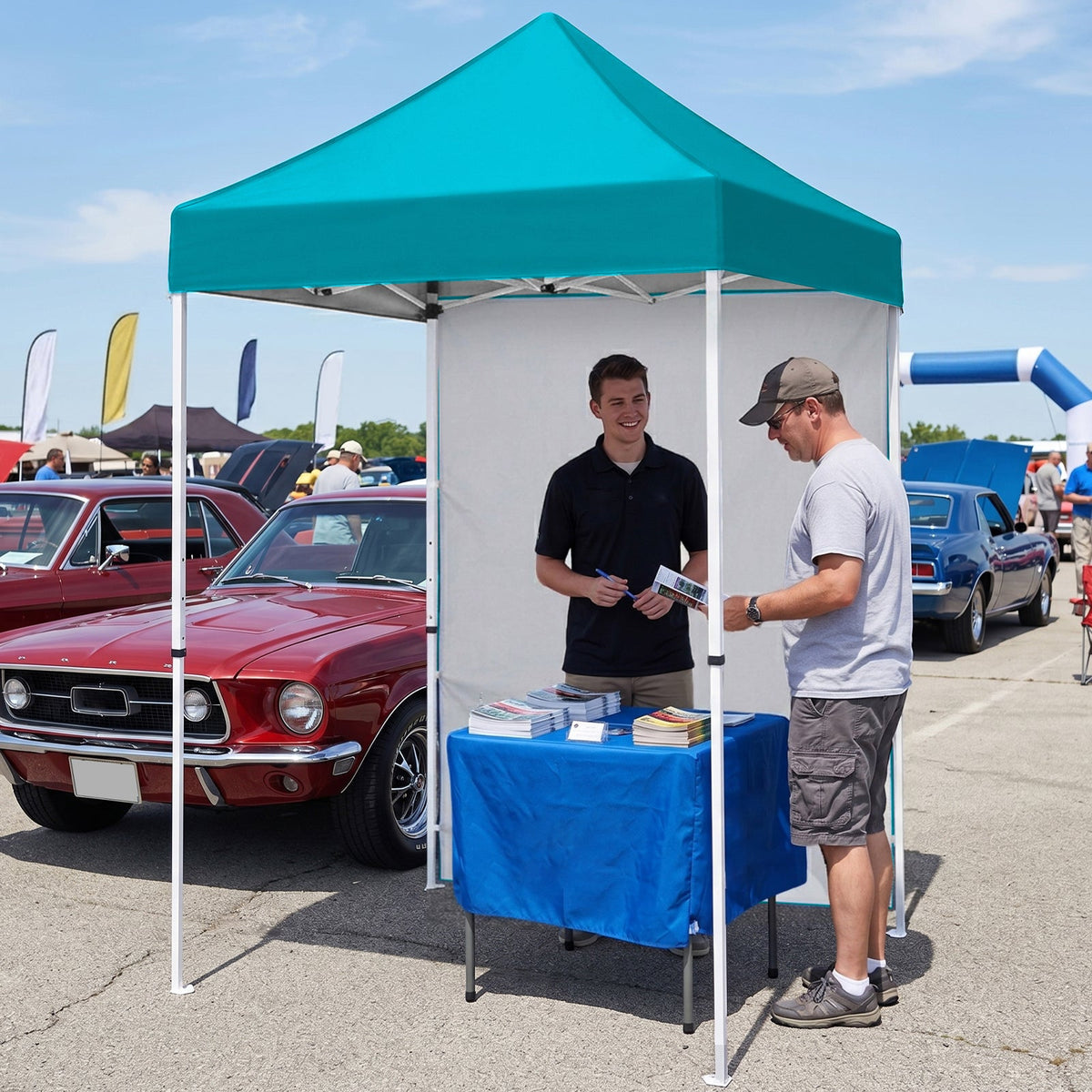 5x5 Pop Up Canopy Tent with 1 Removable Sidewall - Eagle Peak®