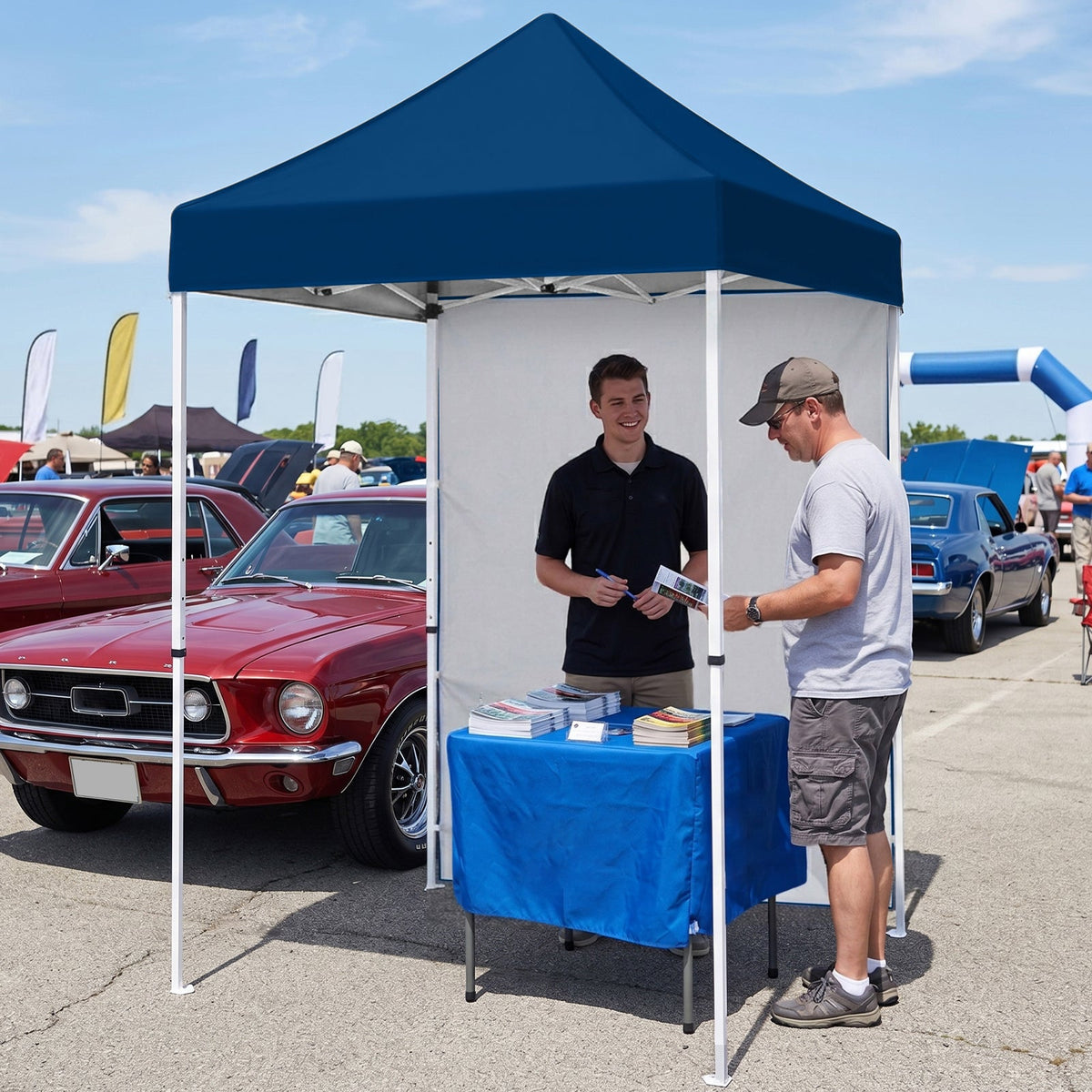 5x5 Pop Up Canopy Tent with 1 Removable Sidewall - Eagle Peak®