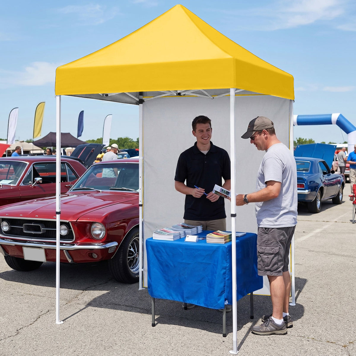 5x5 Pop Up Canopy Tent with 1 Removable Sidewall - Eagle Peak®