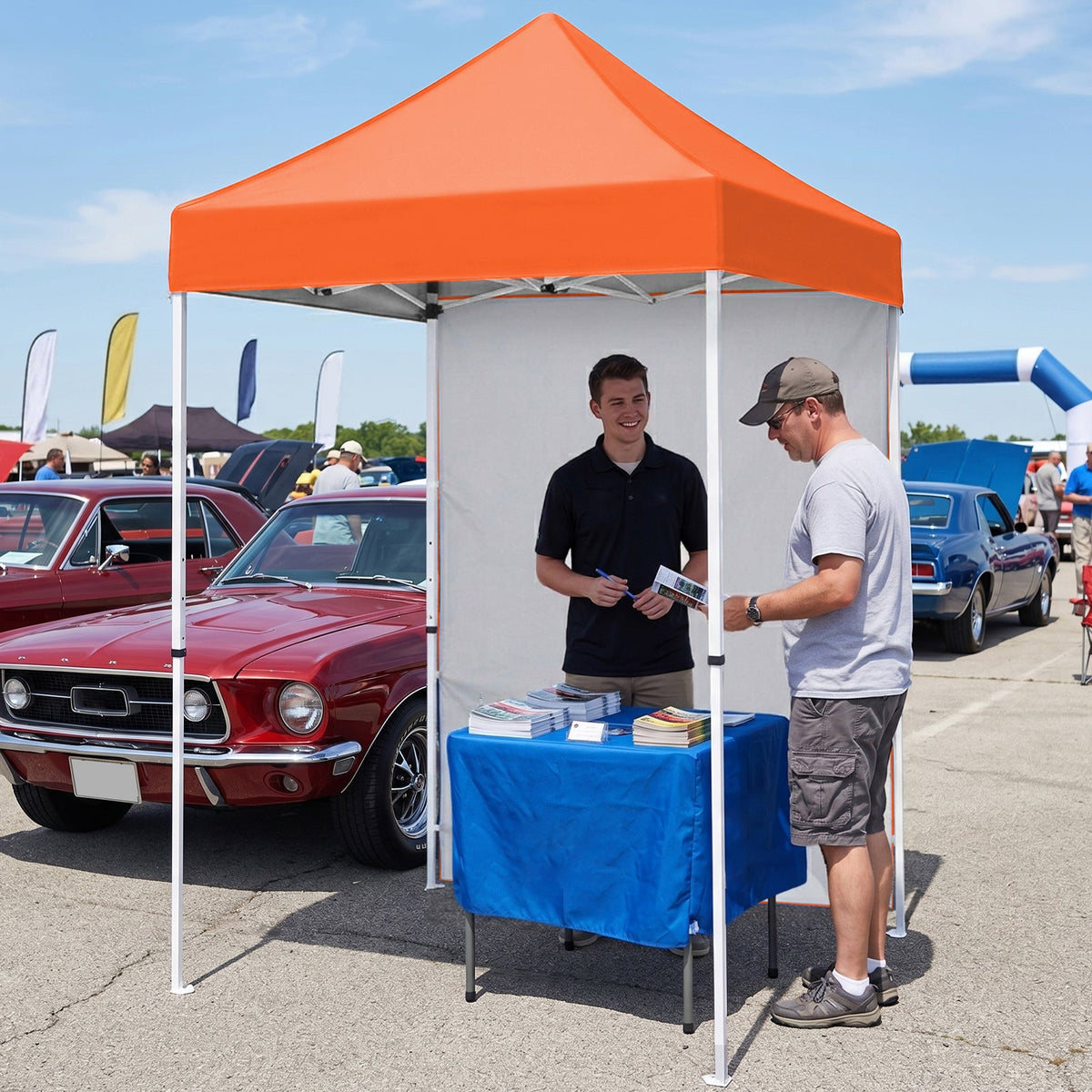 5x5 Pop Up Canopy Tent with 1 Removable Sidewall - Eagle Peak®