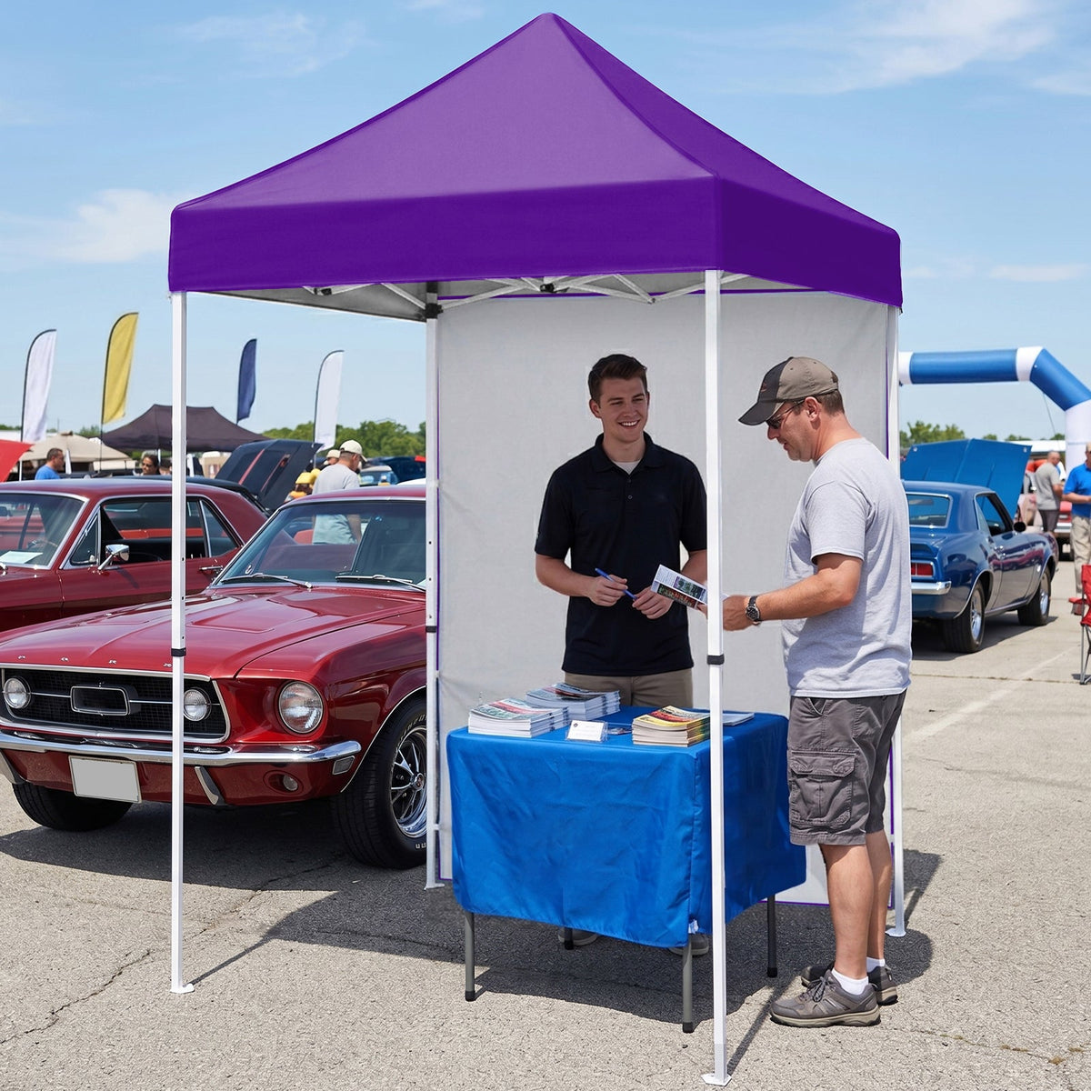 5x5 Pop Up Canopy Tent with 1 Removable Sidewall - Eagle Peak®