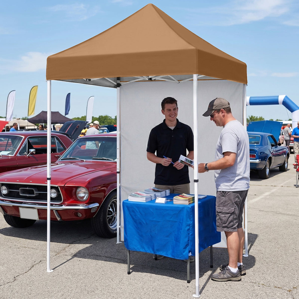 5x5 Pop Up Canopy Tent with 1 Removable Sidewall - Eagle Peak®