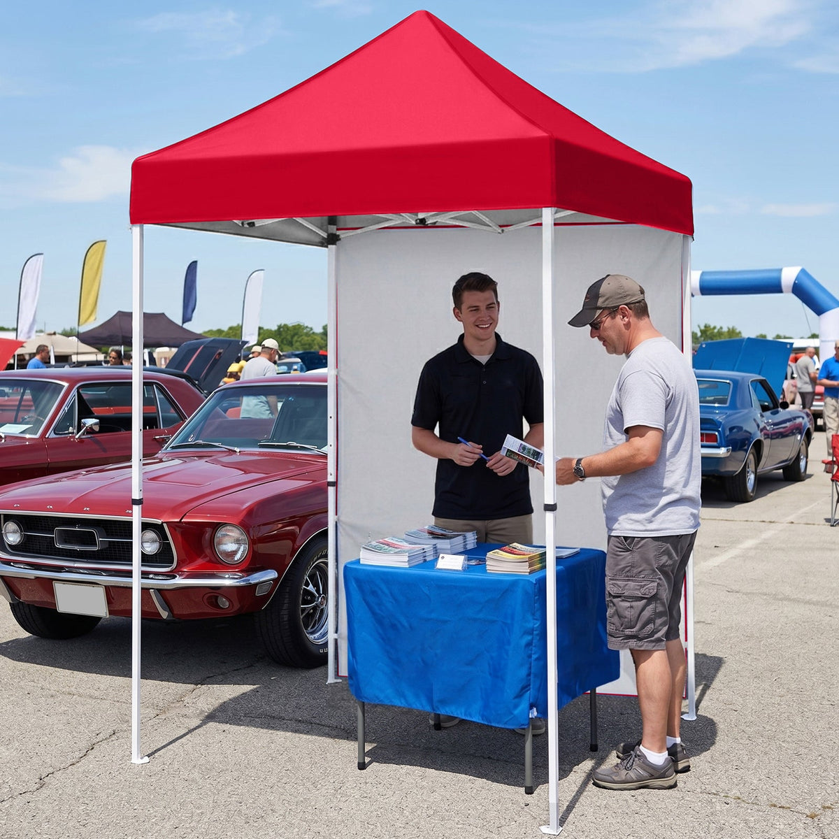 5x5 Pop Up Canopy Tent with 1 Removable Sidewall - Eagle Peak®