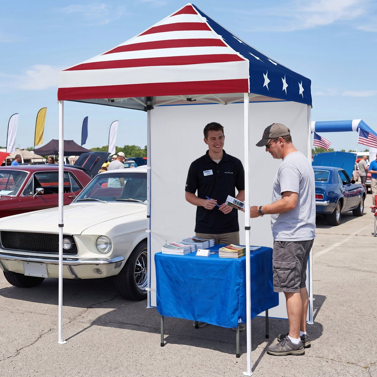 5x5 Pop Up Canopy Tent with 1 Removable Sidewall - Eagle Peak®