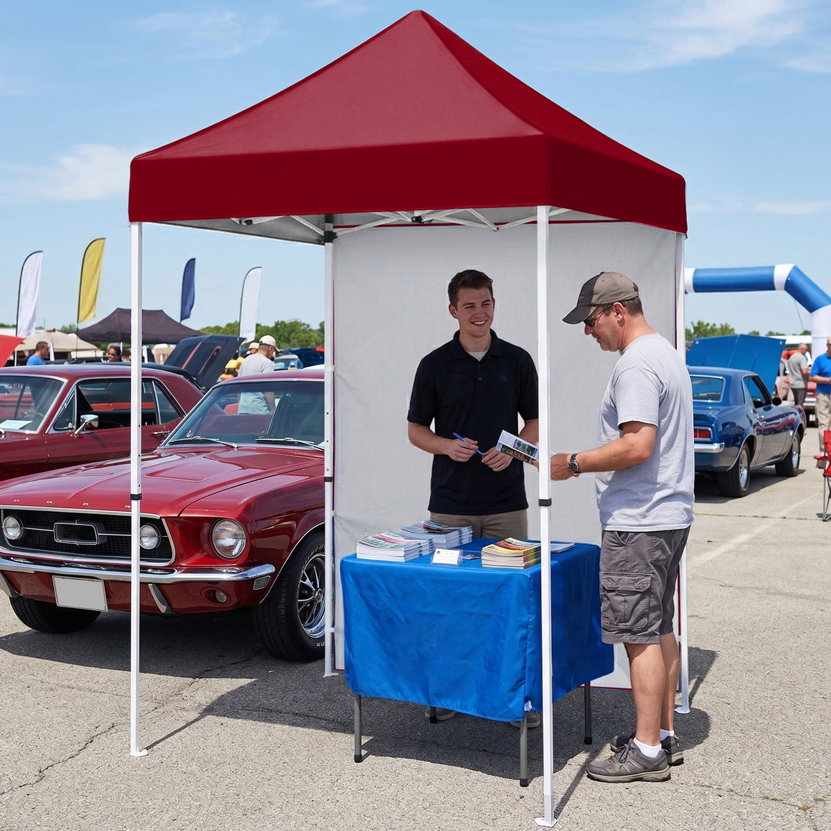 5x5 Pop Up Canopy Tent with 1 Removable Sidewall - Eagle Peak®