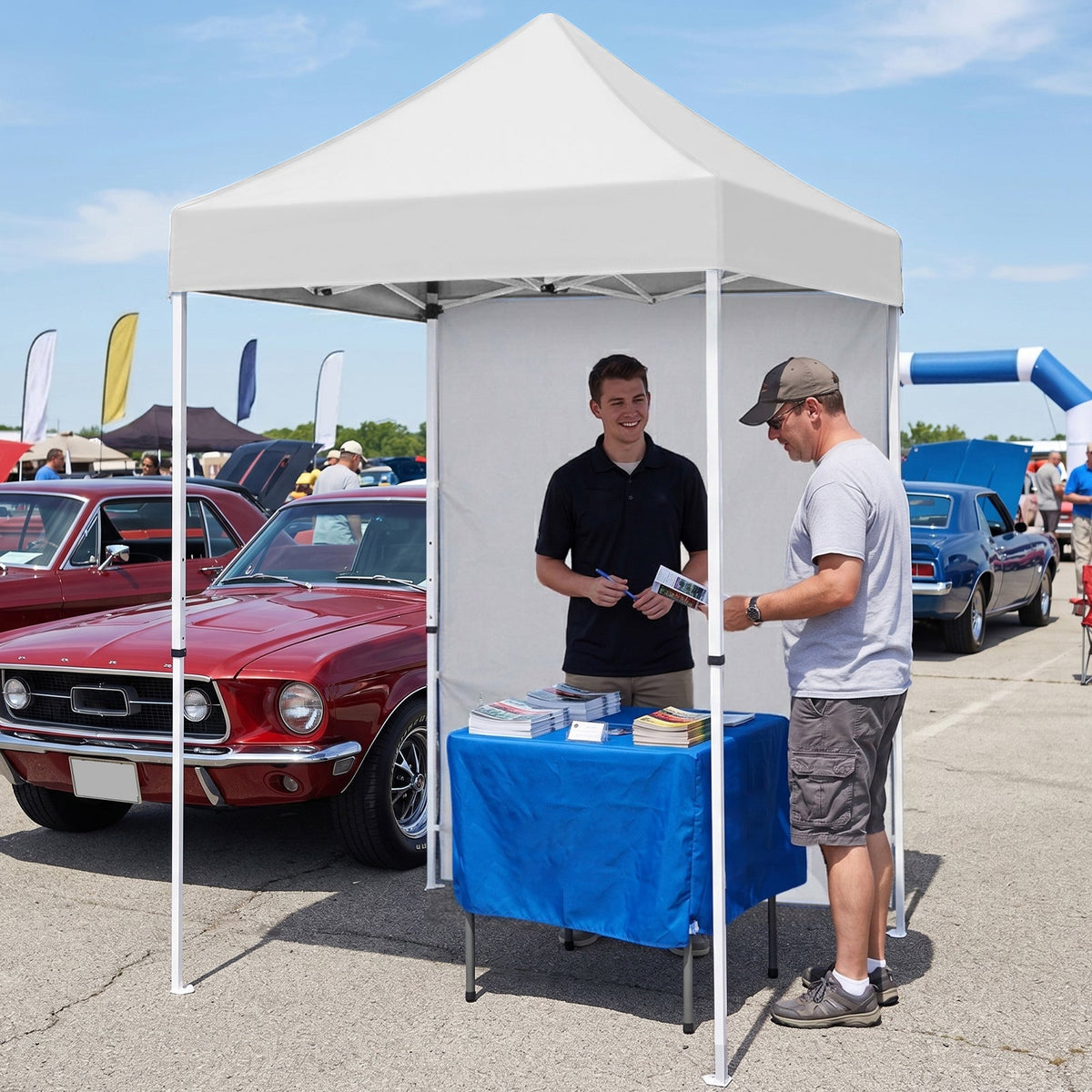 5x5 Pop Up Canopy Tent with 1 Removable Sidewall - Eagle Peak®