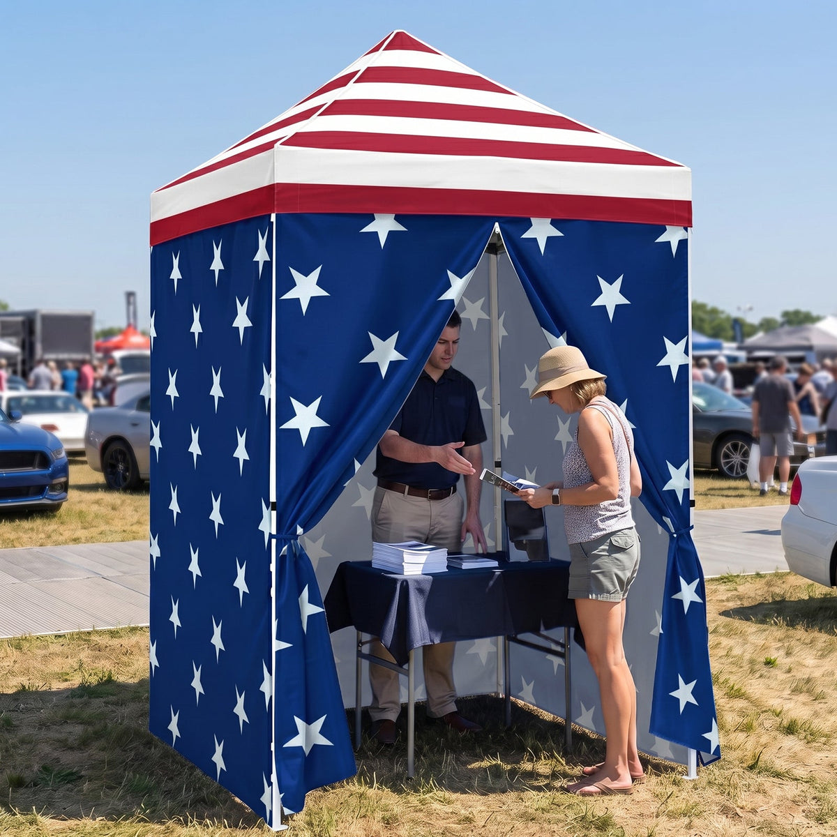 5x5 Pop Up Canopy Tent with 4 Removable Sidewalls - Eagle Peak®