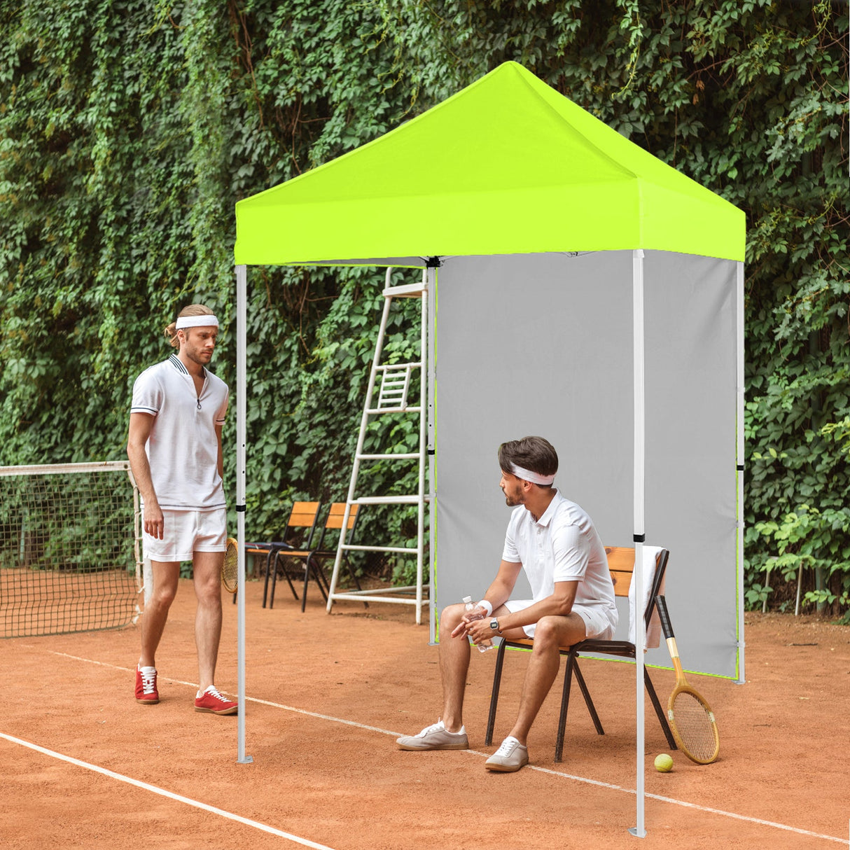 5x5 Straight Leg Pop Up Canopy Tent with One Removable Sunwall - Eagle Peak Custom Canopy Tent