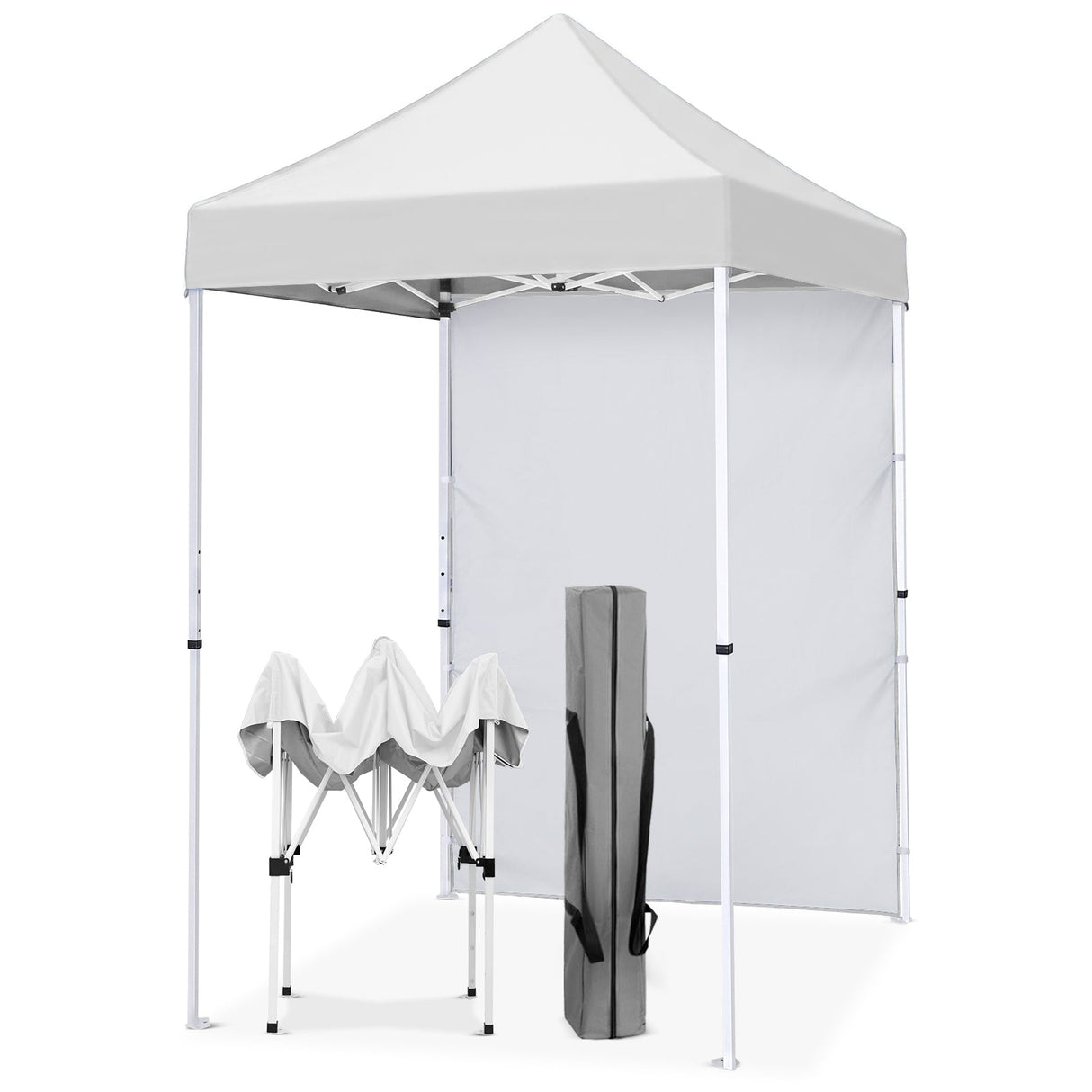 5x5 Straight Leg Pop Up Canopy Tent with One Removable Sunwall - Eagle Peak®