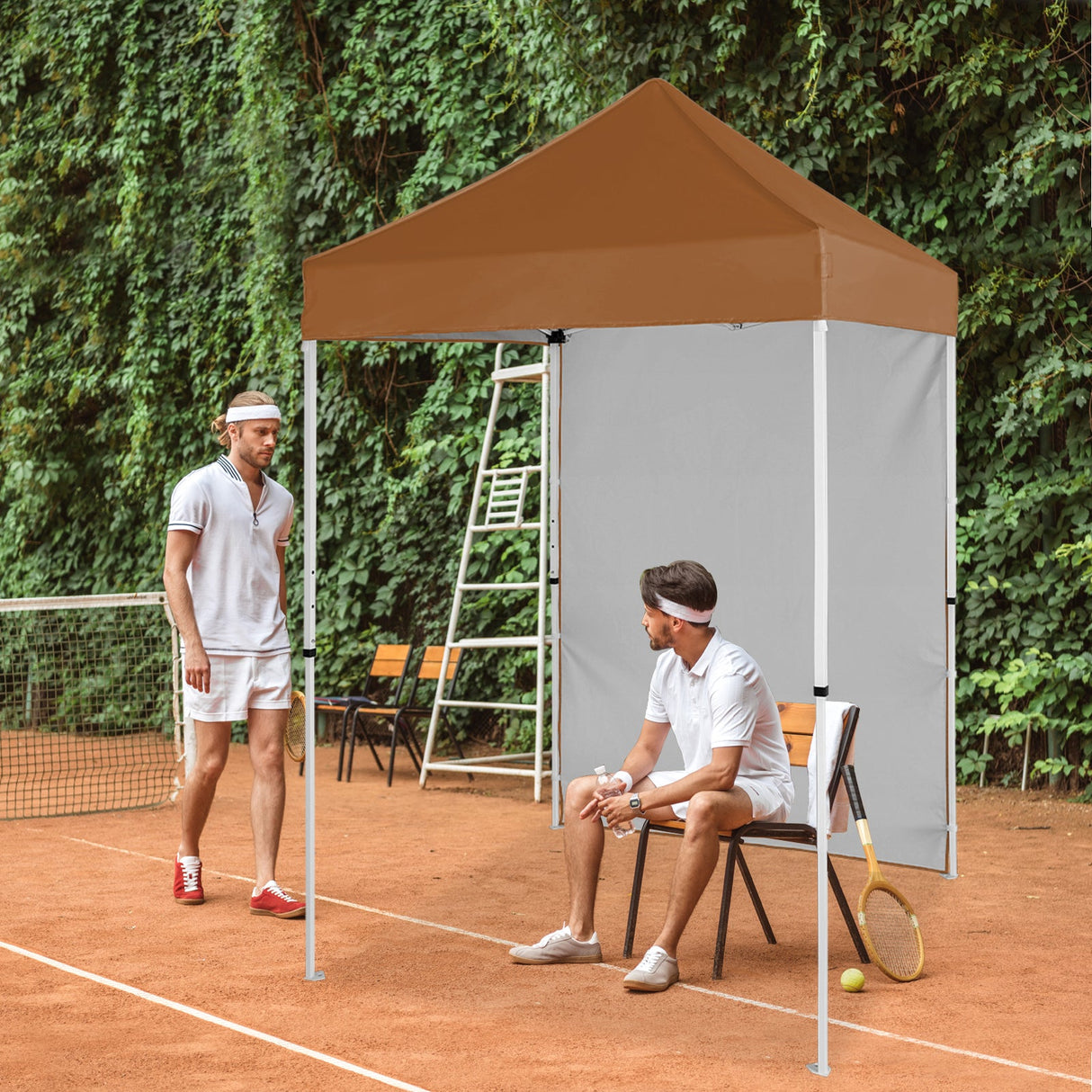 5x5 Straight Leg Pop Up Canopy Tent with One Removable Sunwall - Eagle Peak Custom Canopy Tent